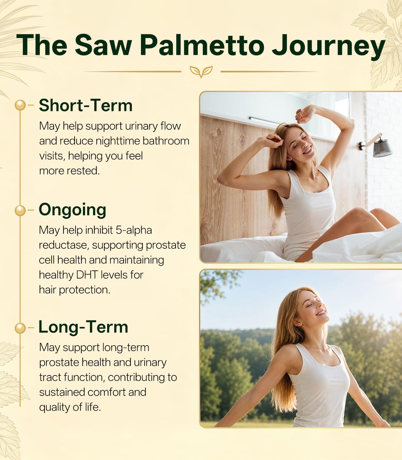 Oopeatol Saw Palmetto Extract for Men 500mg with 45% Fatty Acids 3-in-1 Herbal Formula Nettle Leaf & Pumpkin Seed for Men's Prostate Wellness Vegan Non-GMO Gluten Free 120 Capsules