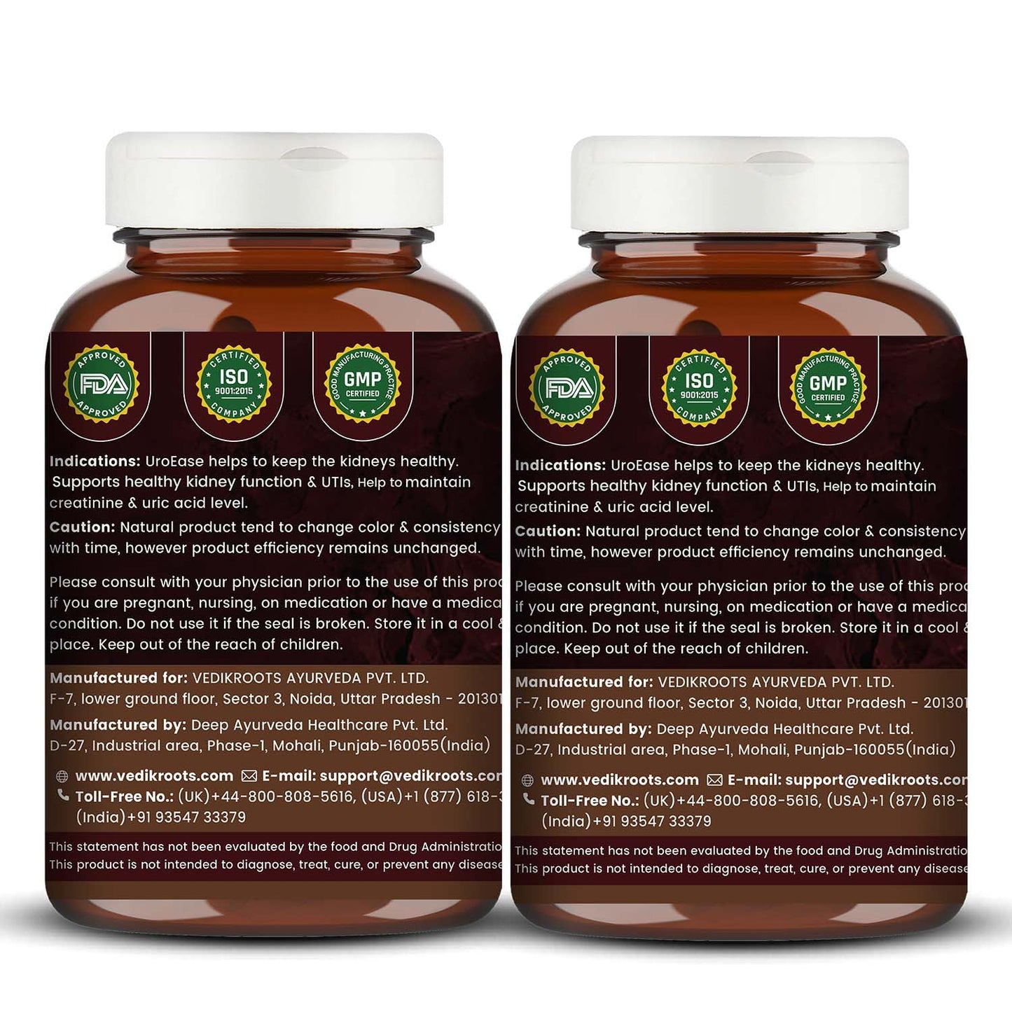 VEDIKROOTS UroEase 60 Capsules