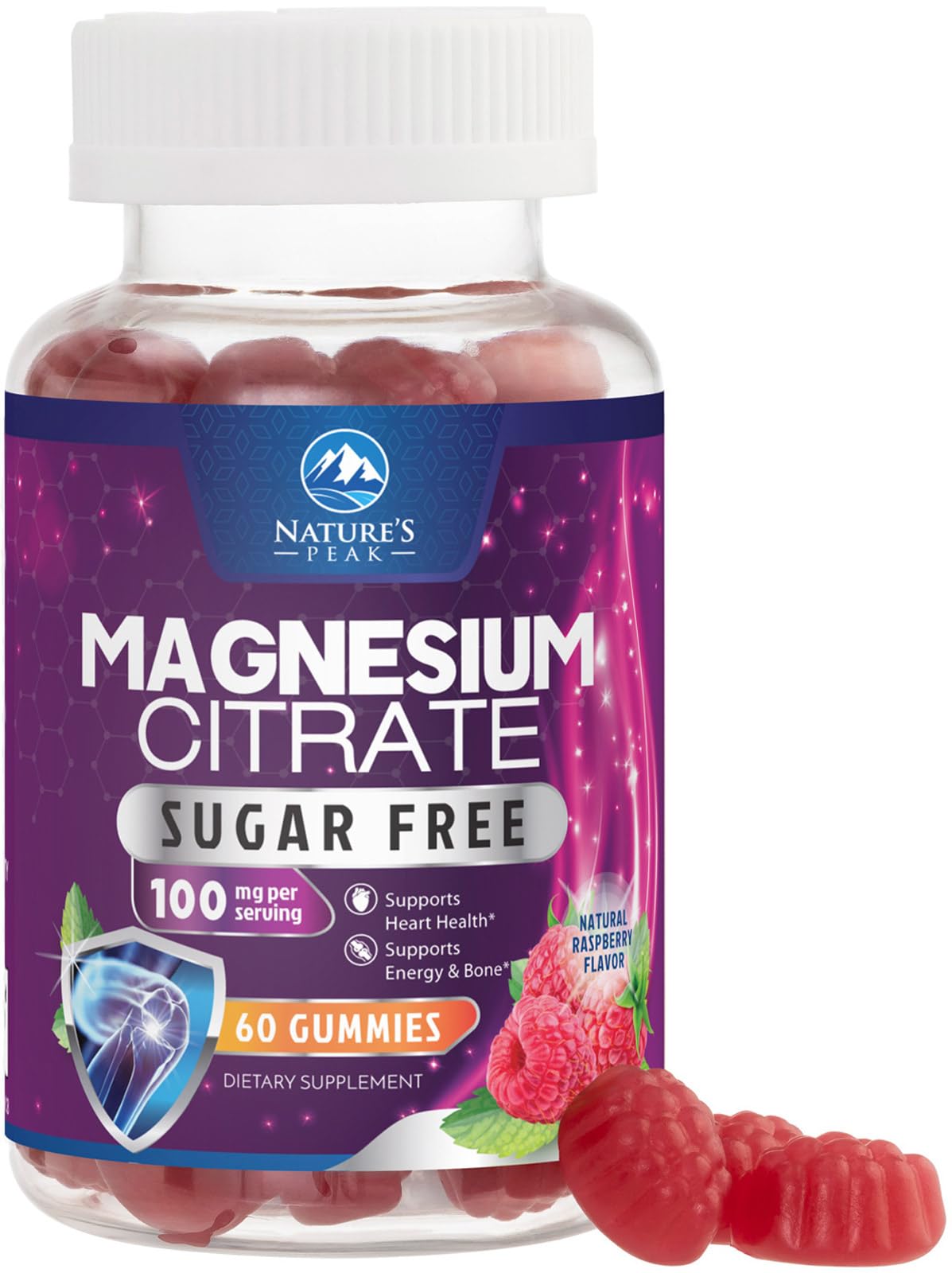 Nature's Peak Magnesium Citrate Supplement Gummies, 60 Count