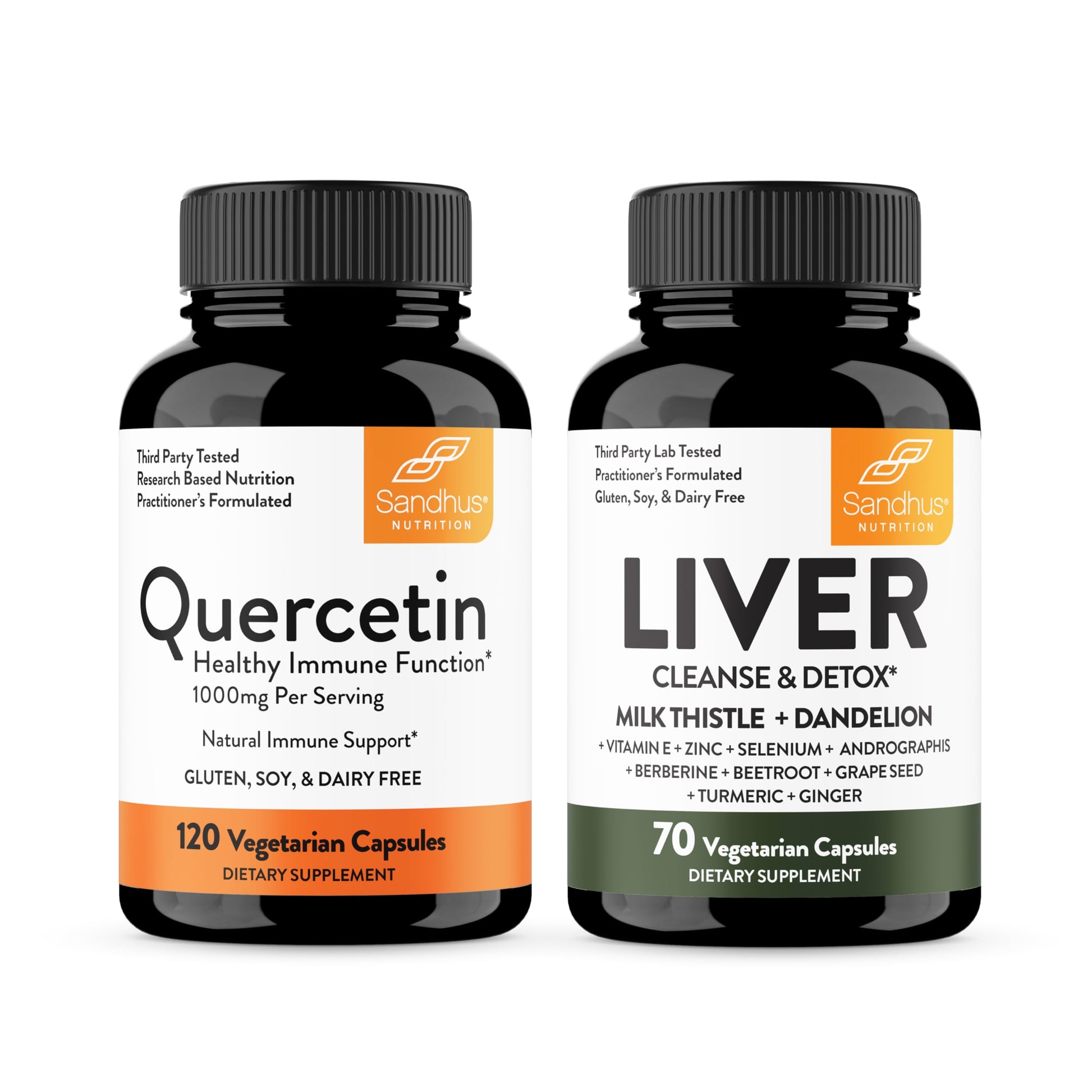 Sandhu's Quercetin 1000mg & Liver Cleanse & Detox Capsules, 60 Capsules