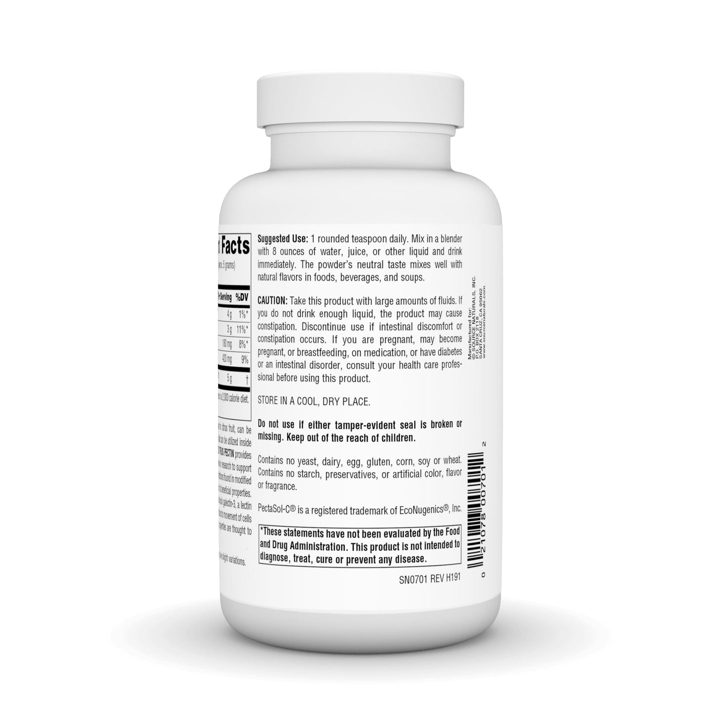 Source Naturals Modified Citrus Pectin Powder, 3.53 Ounce