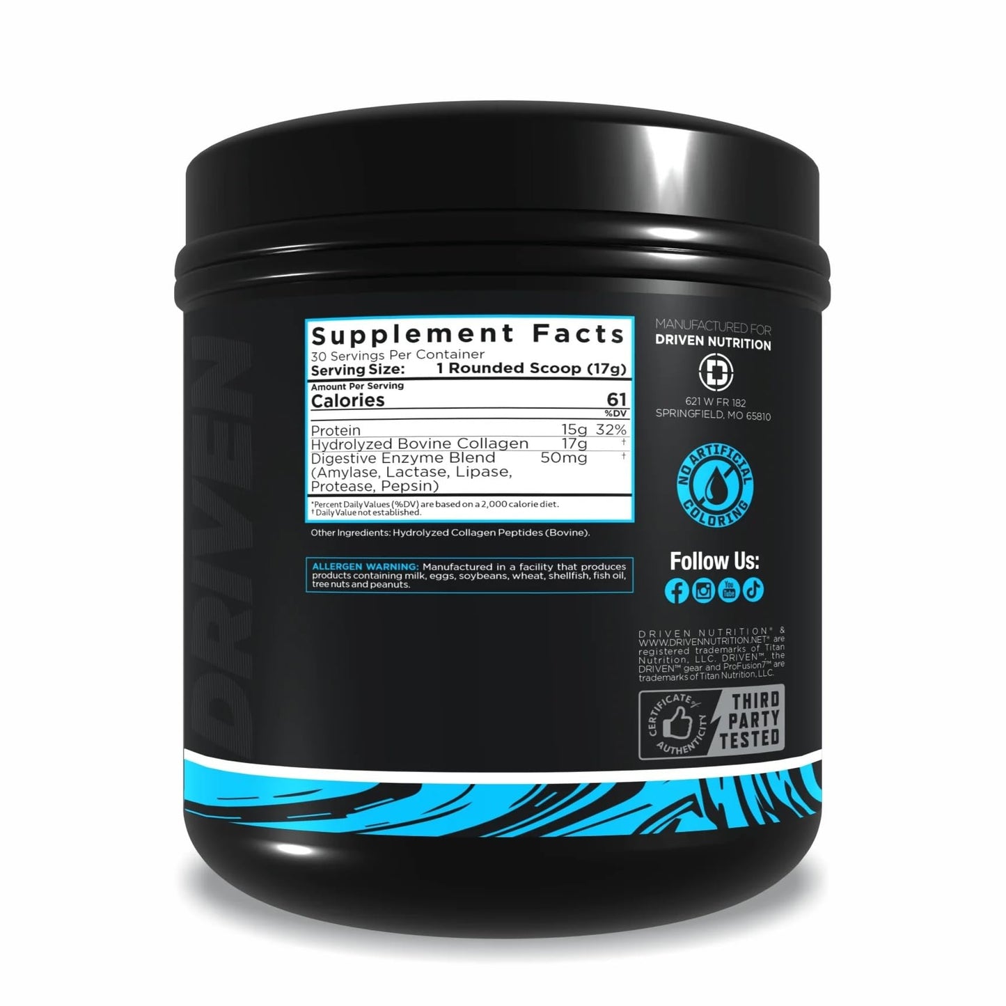 Driven Nutrition Collagen Peptides Powder 9 oz