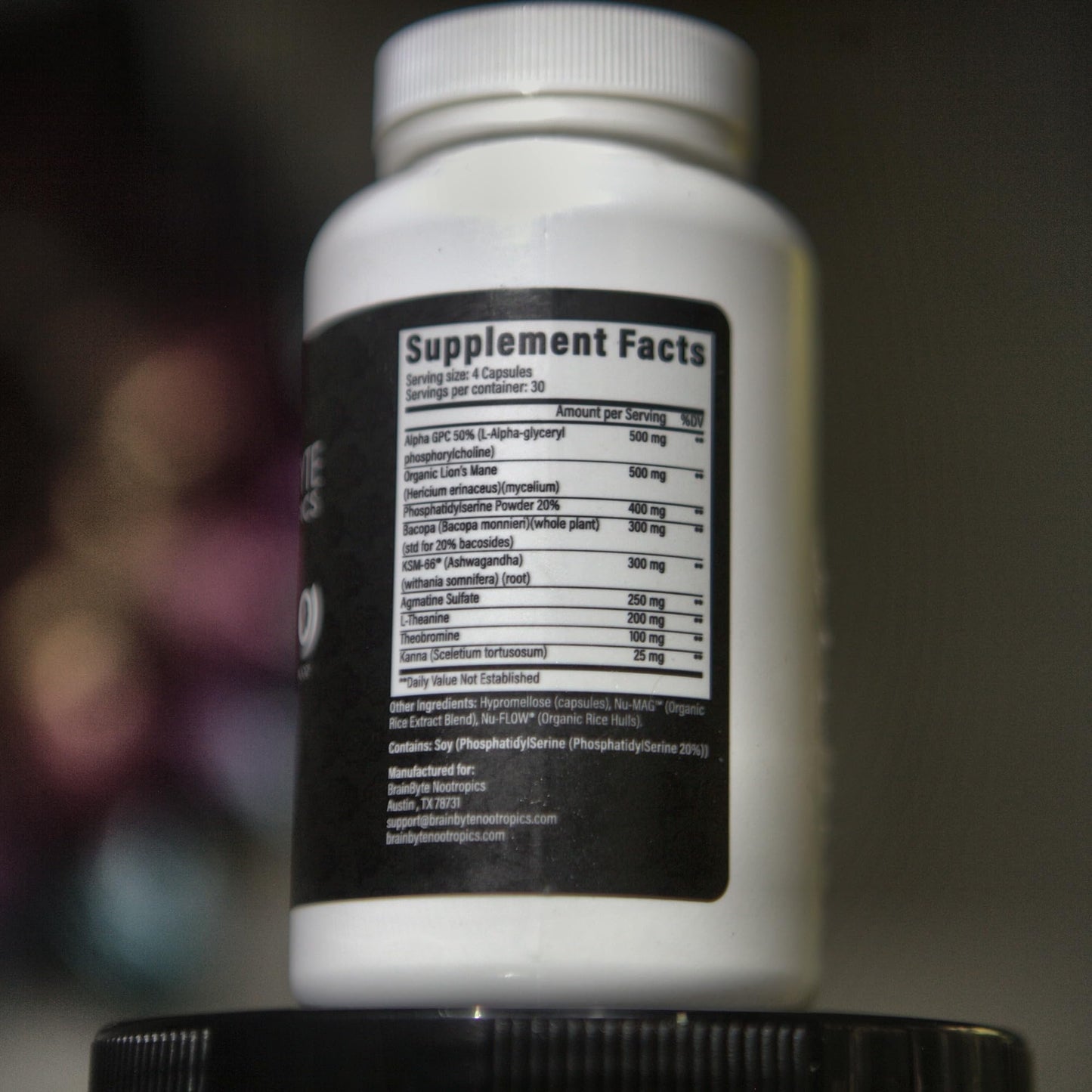 BrainByte Nootropics All-in-One Nootropic Supplement for Men & Women Capsule 120 Count