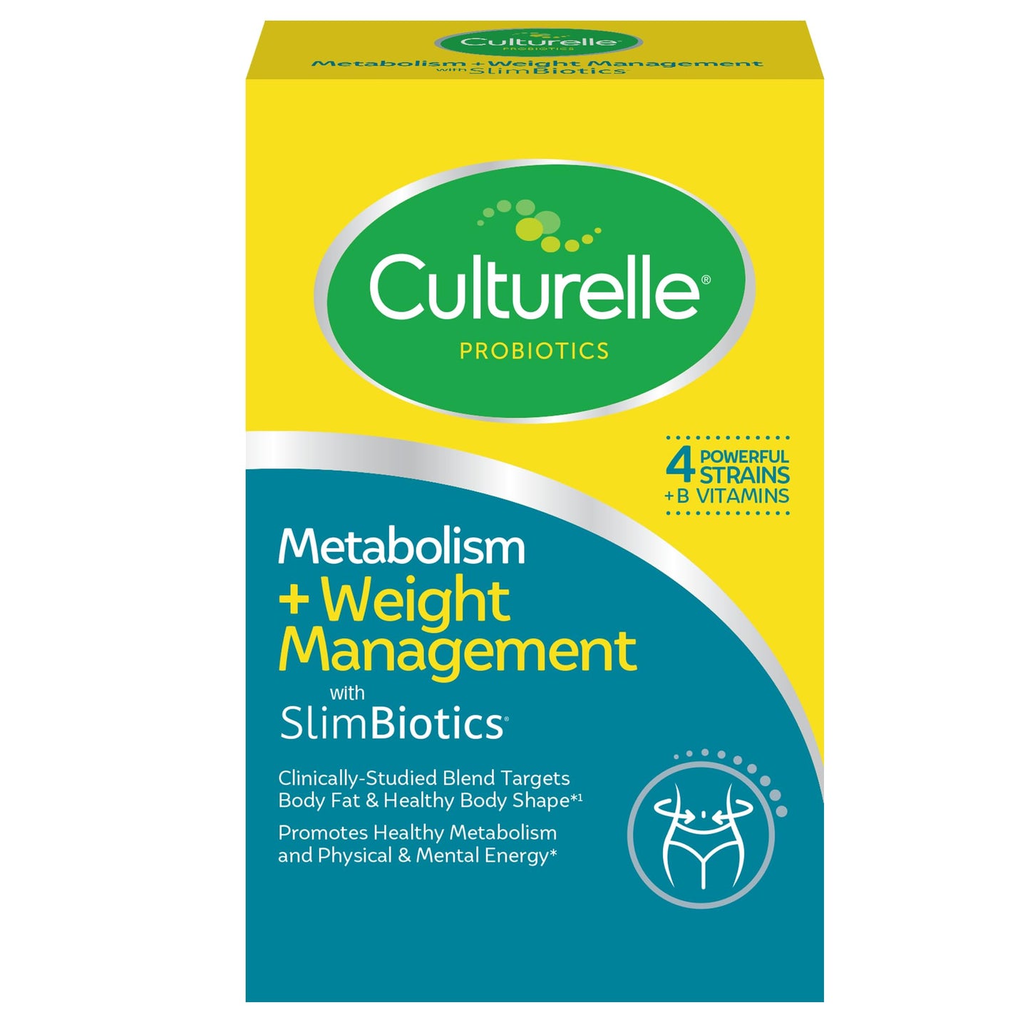 Culturelle Metabolism + Weight Management with SlimBiotics Probiotic Capsules, 30 Count