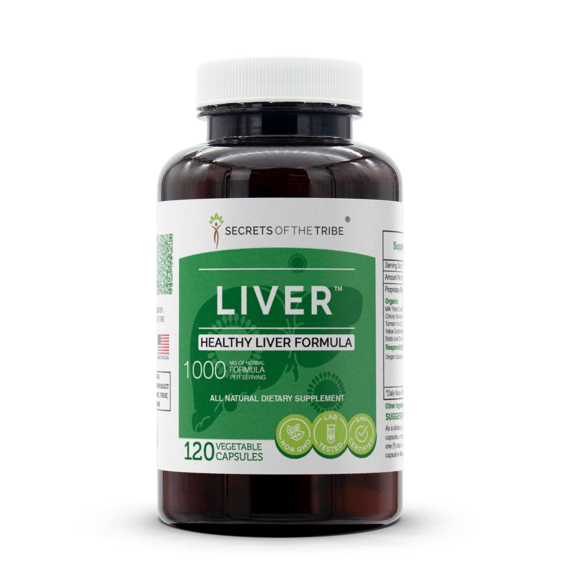 Secrets of the Tribe Liver Healthy Liver Formula Herbal Supplement Blend Capsules, 120