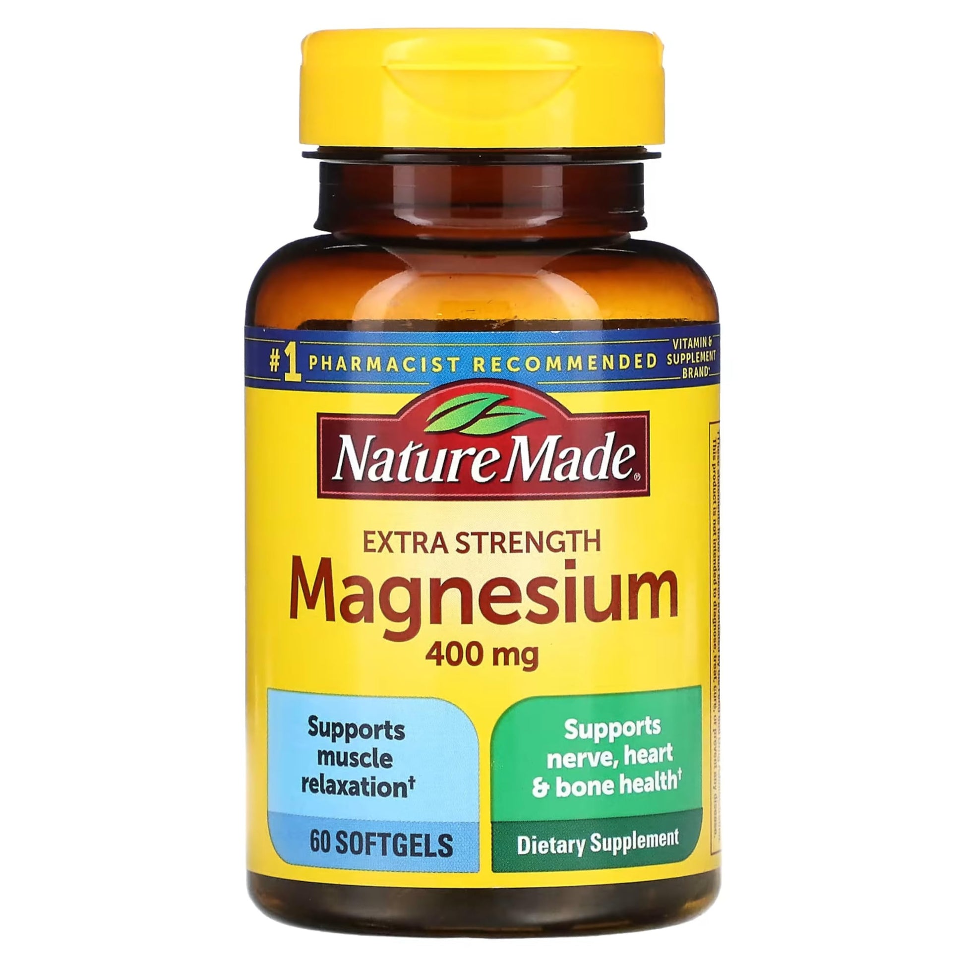 Nature Made Magnesium Oxide 400 mg Softgel, 60 Count