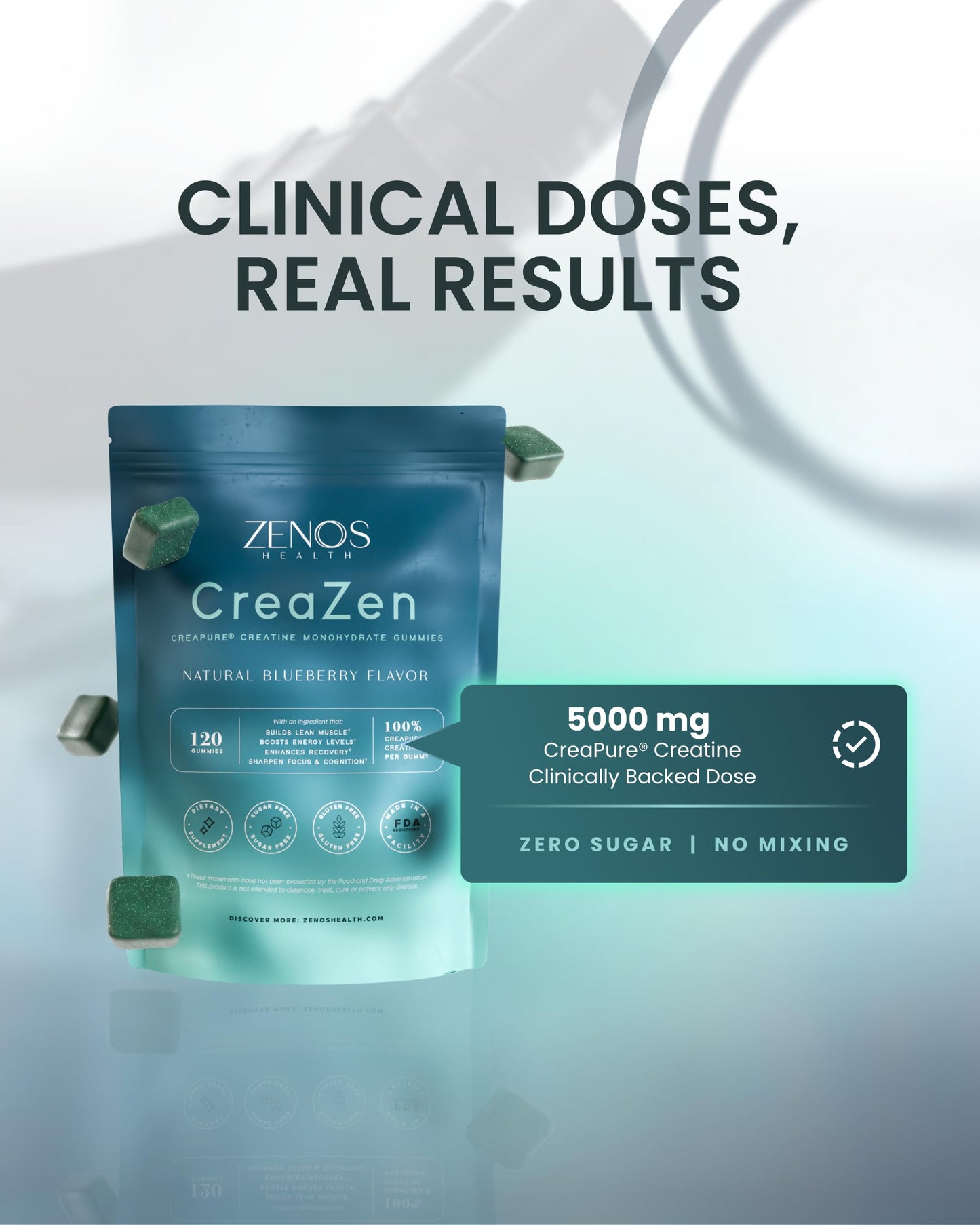 Zenos Health CreaZen Creatine Monohydrate Gummies, 120 Count