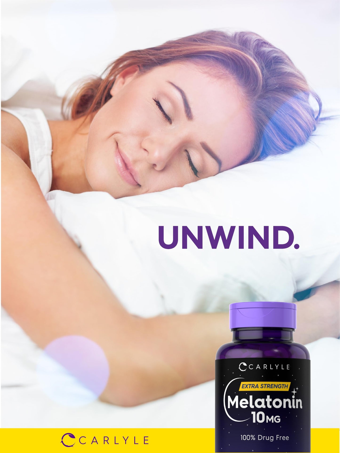 Carlyle Melatonin 10mg with L-Theanine Tablets, 270 Count