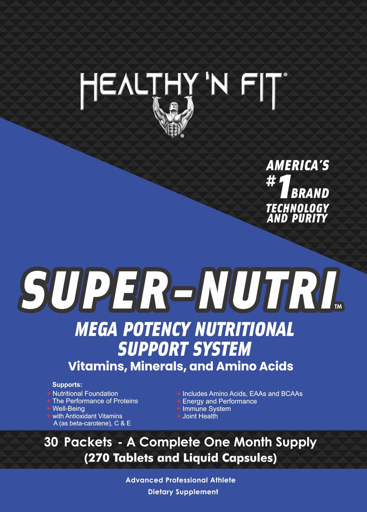 Healthy 'N Fit Super-Nutri Pack Mega Potency Multi-Vitamin Pak Tablets, 30 Count