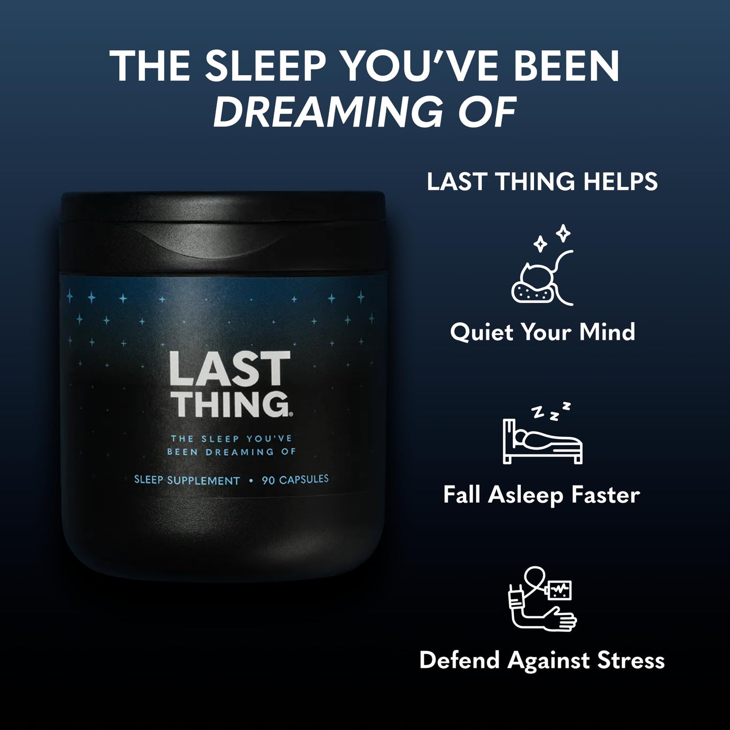 BODi Last Thing Sleep Supplement with Melatonin & L-theanine, 90 Capsules