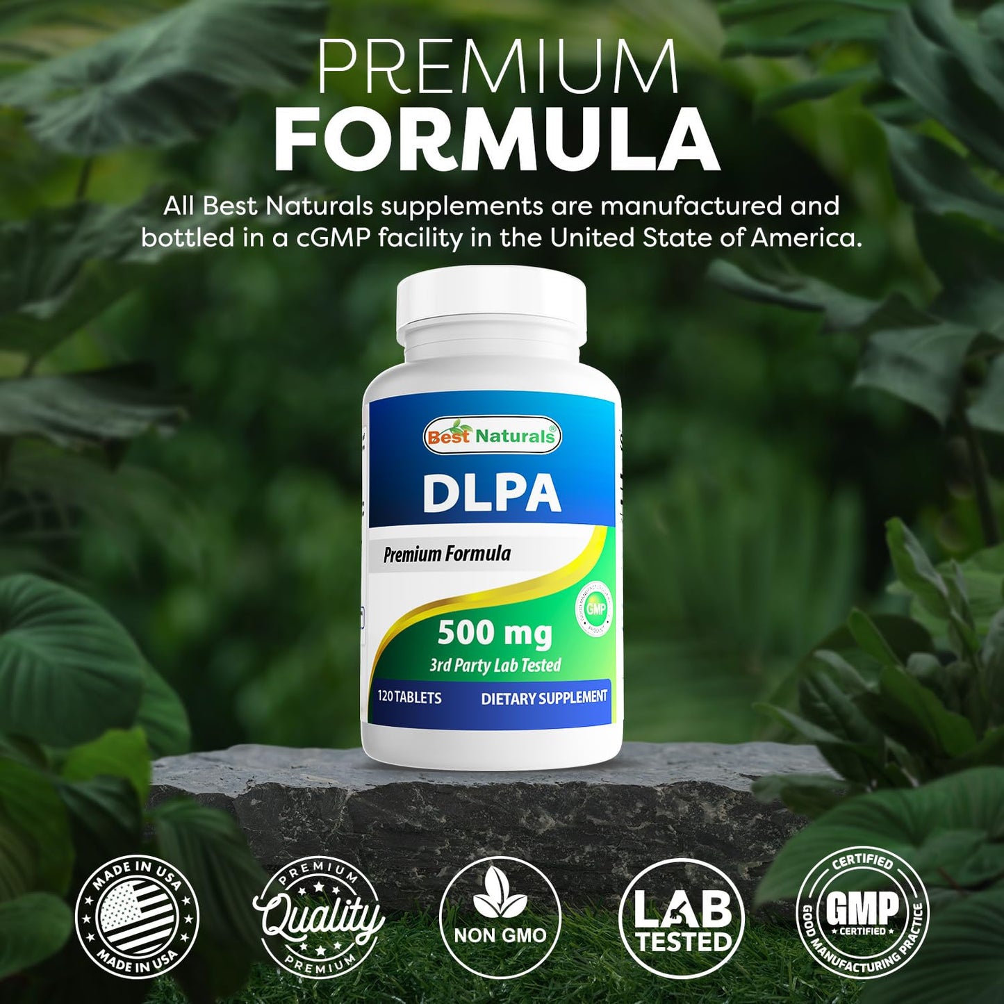 Best Naturals DLPA 500 mg Tablet, 120 Tablets