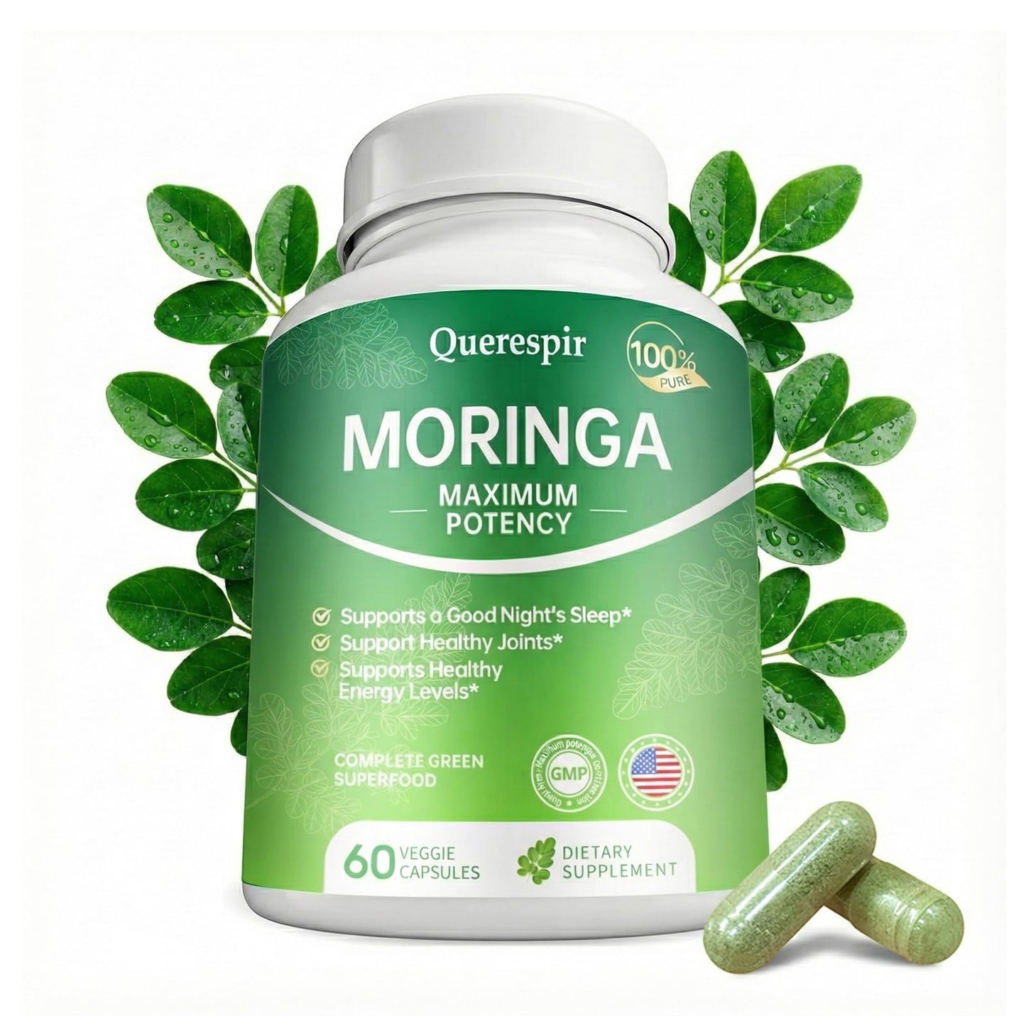 Querespir Moringa Capsules 800mg, 60 Capsules