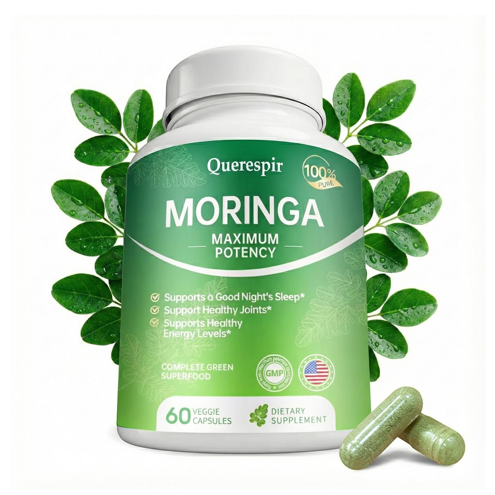 Querespir Moringa Capsules 800mg, 60 Capsules