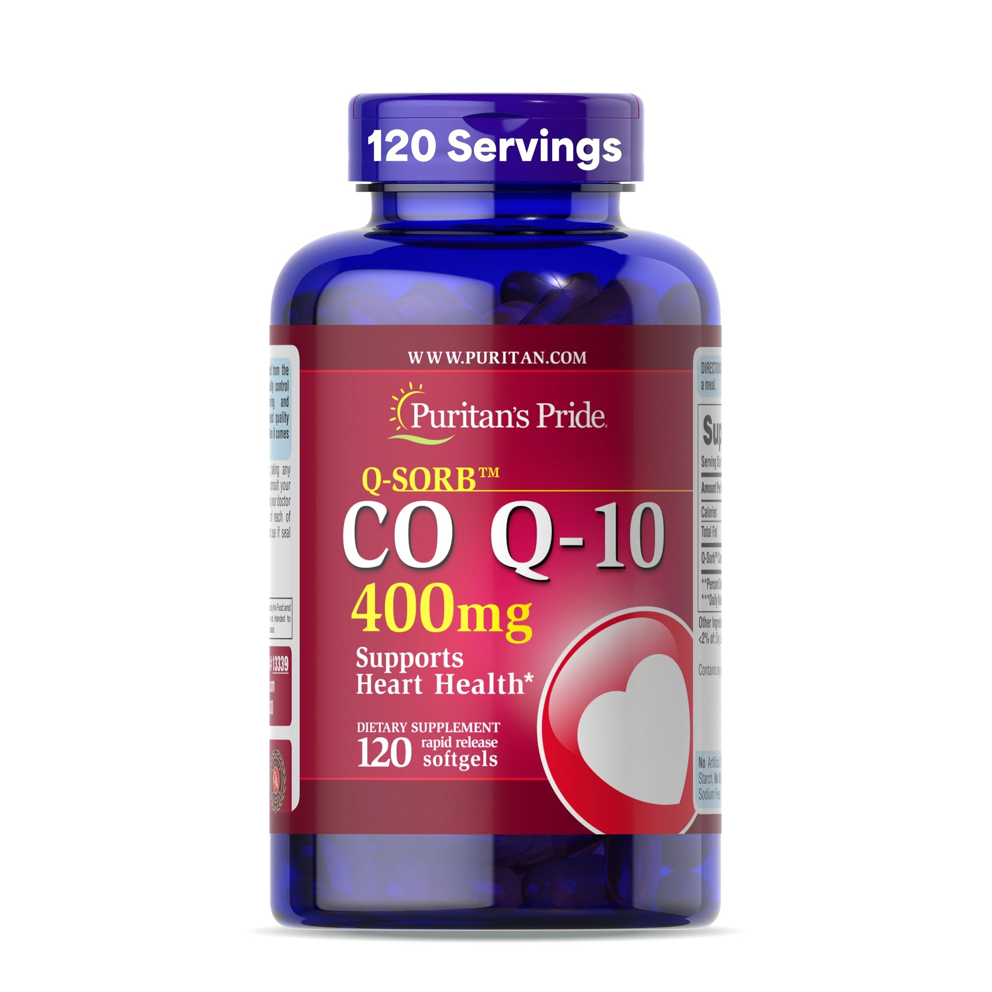 Puritan's Pride CoQ10 400mg Softgel, 120 Count
