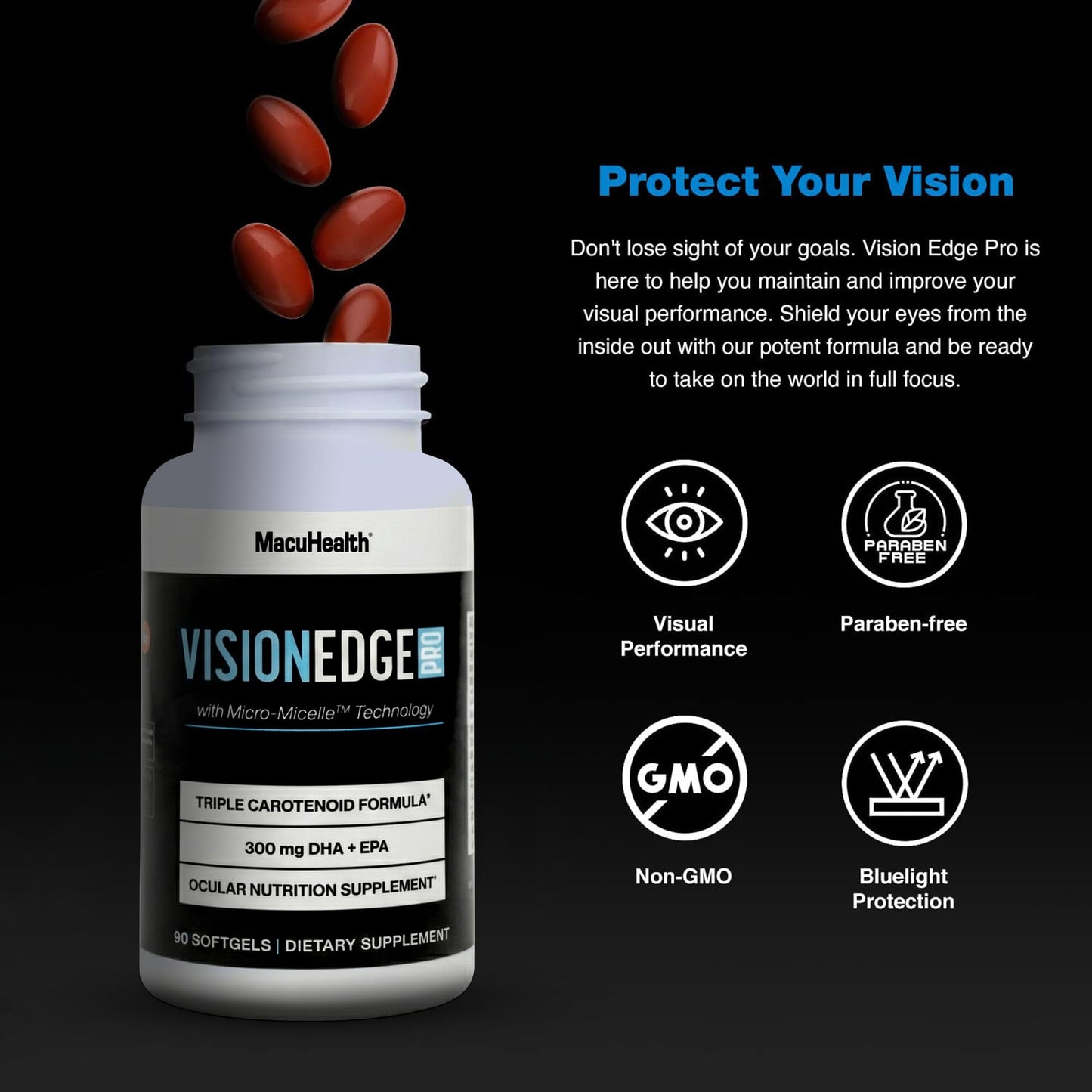 Macuhealth Vision Edge PRO Eye Supplement Softgel 90 Count
