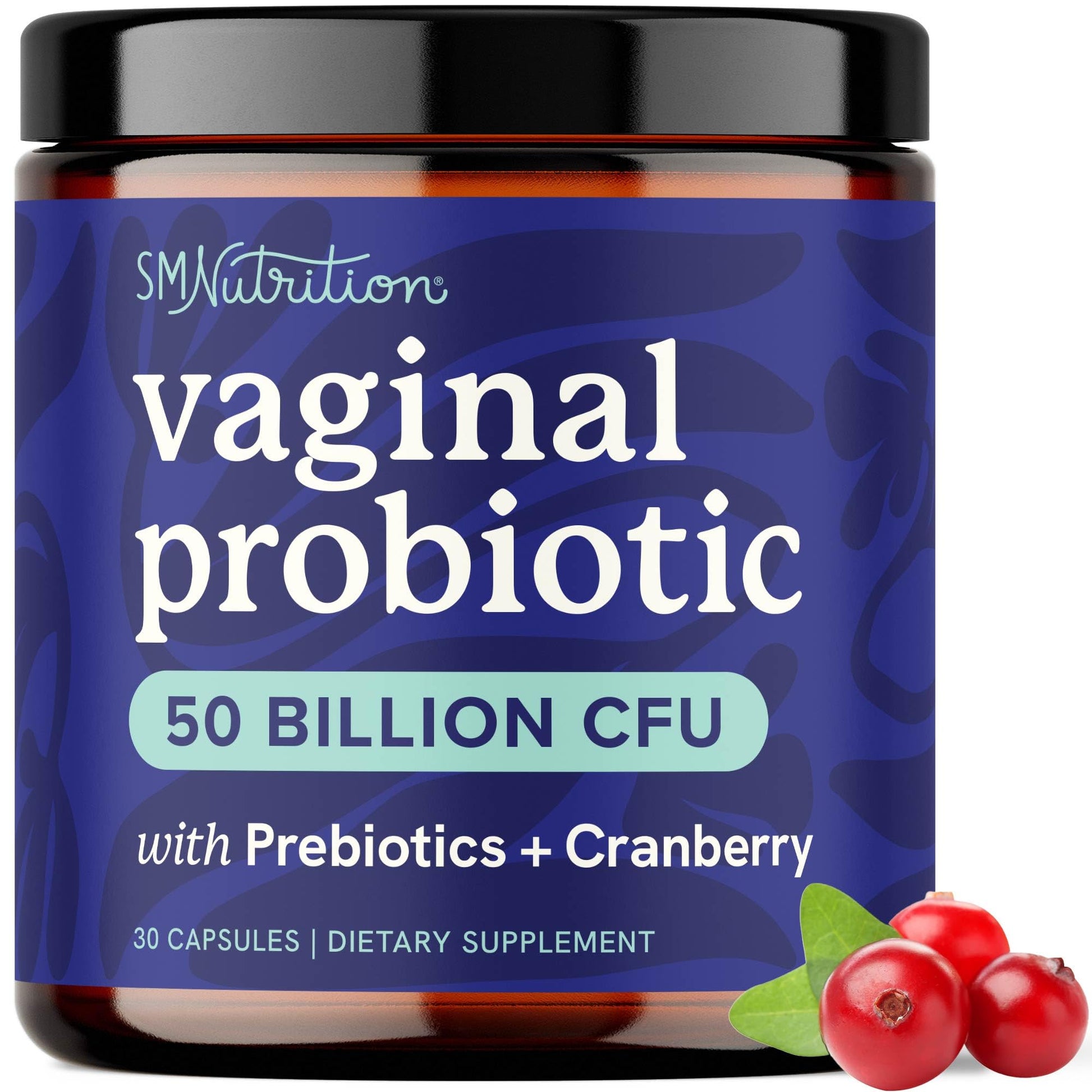 SMNutrition Vaginal Probiotics Capsule, 50 Billion CFU, Vaginal Health & pH Balance for Women, 30 Count