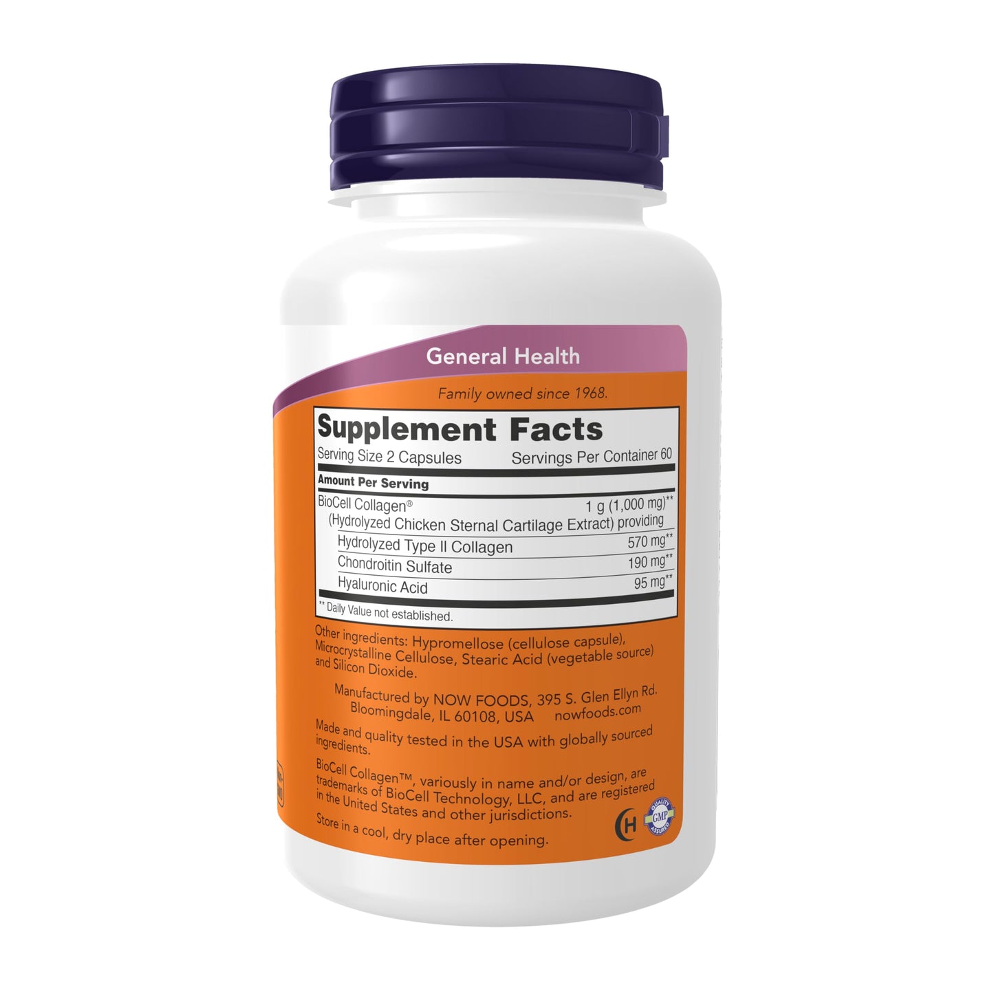 NOW Foods BioCell Collagen® Hydrolyzed Type II Capsules 240