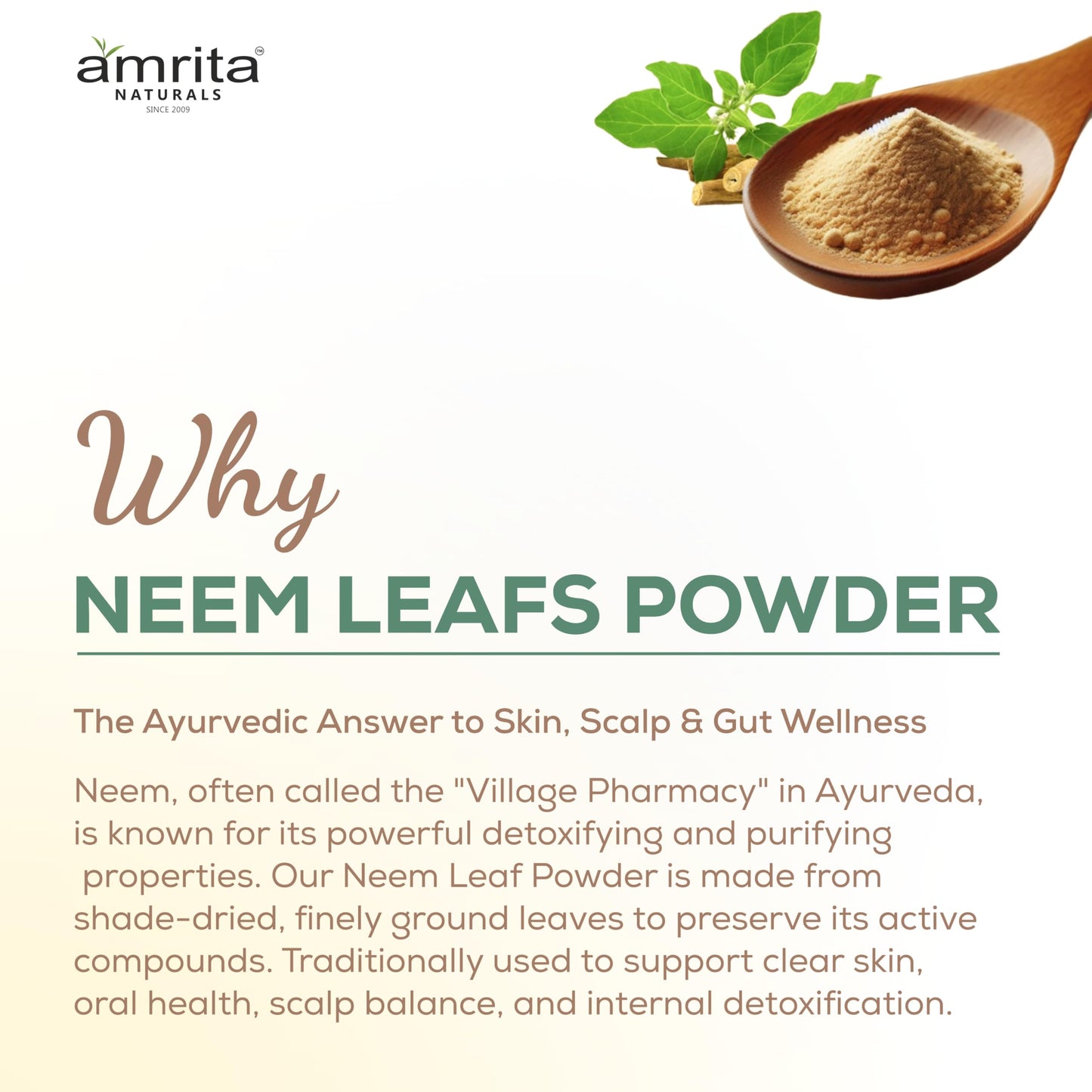Amrita Naturals Neem Leaf Powder 3.88 oz