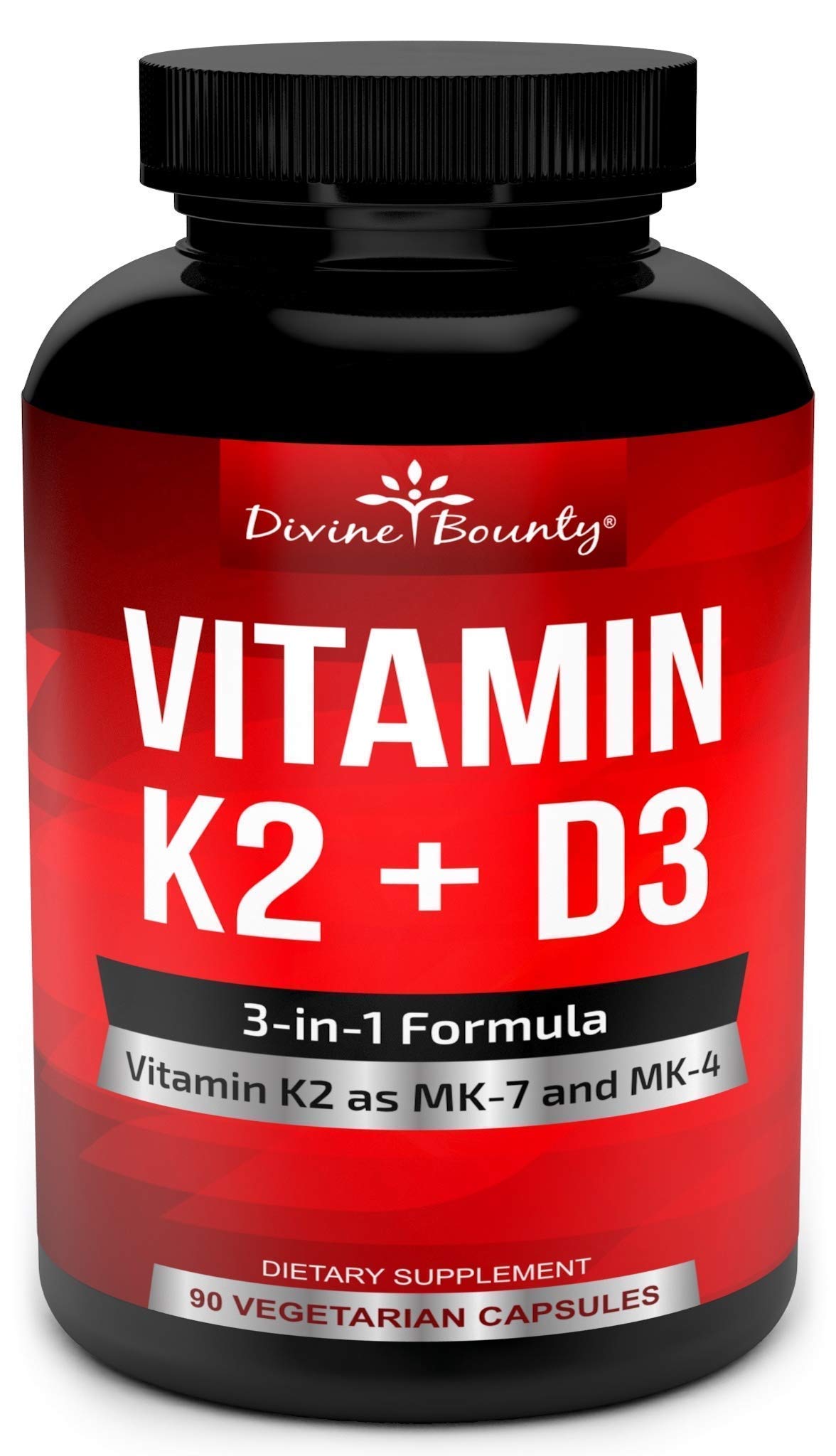 Divine Bounty Vitamin K2 with D3 & Men's Multivitamin Bundle 180 Tablets