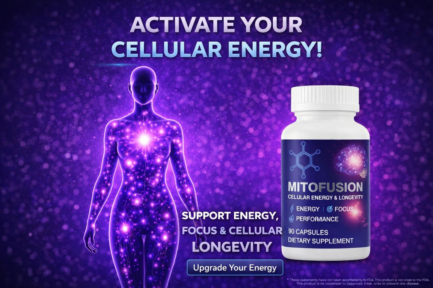 Vantanex MitoFusion Cellular Wellness & Healthy Aging Lifestyle Formula 90 Capsules