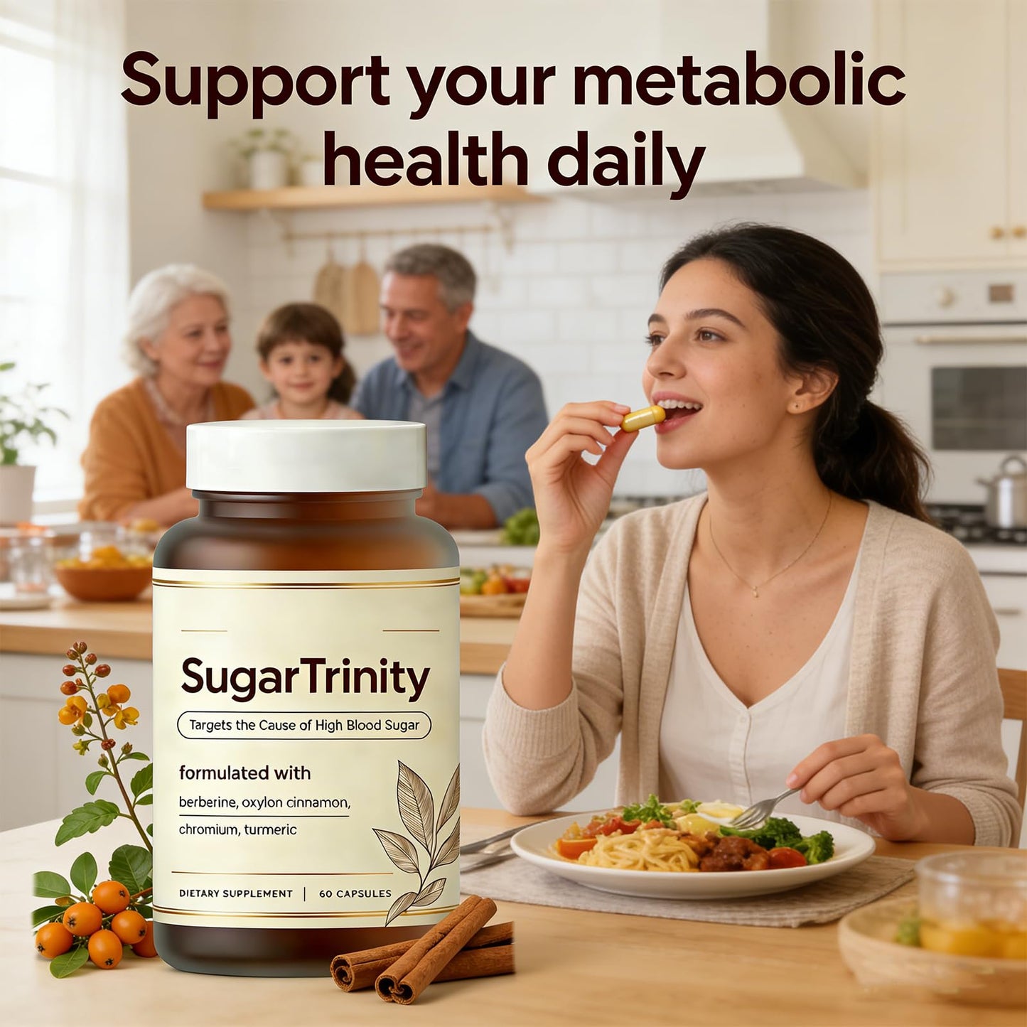 Roreiye SugarTrinity Glucose Support Capsules, 60 Count