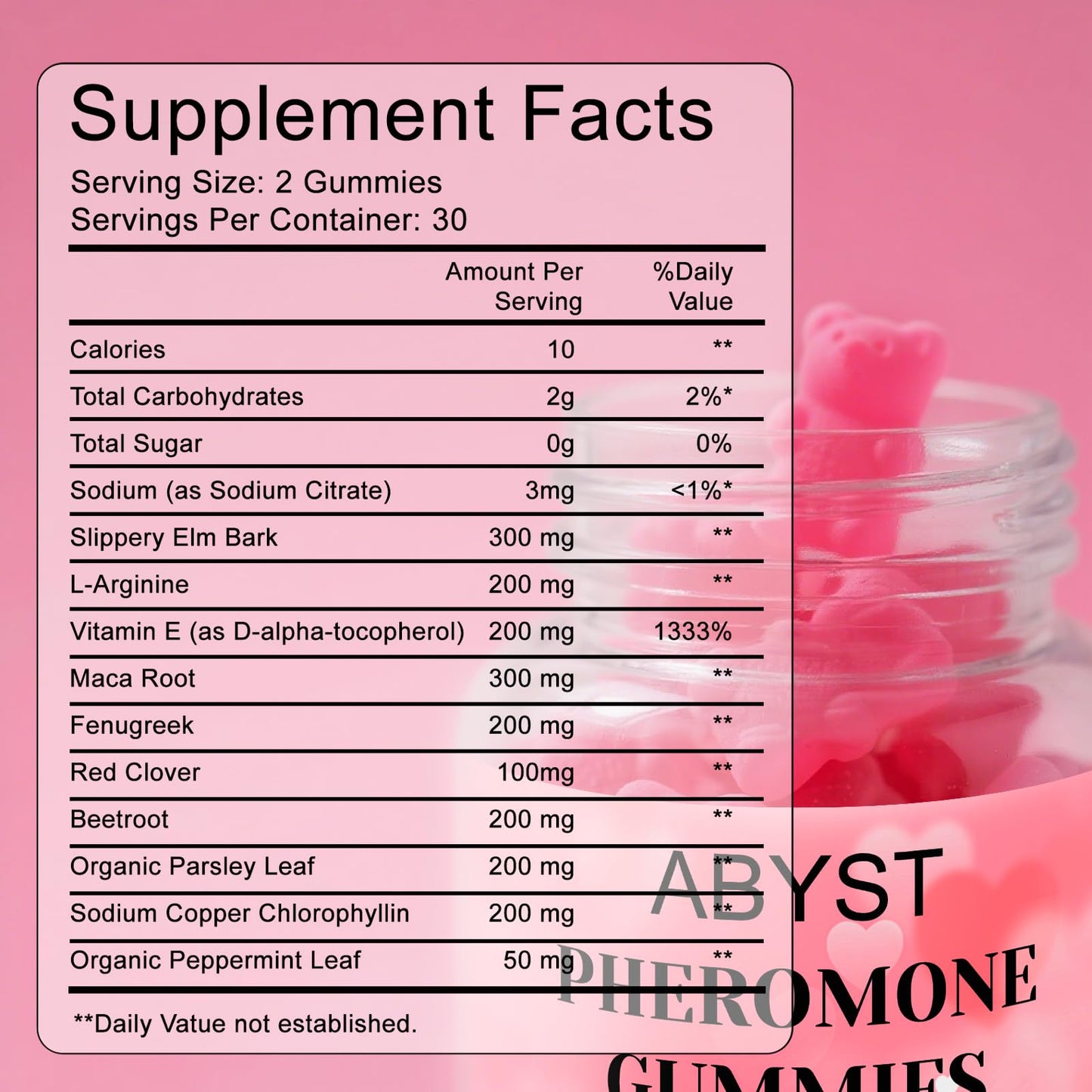 ABYST Pheromone Gummies for Women Gummy 60 Count
