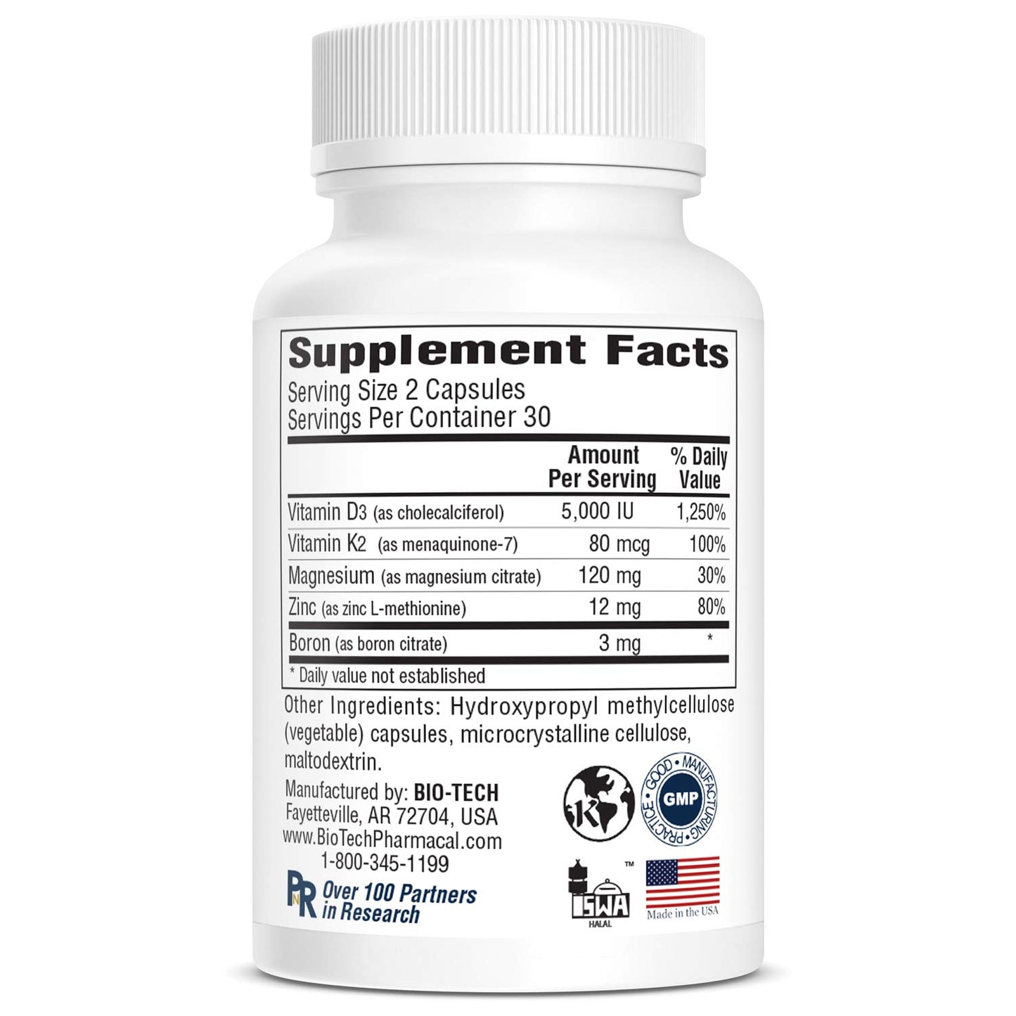 Bio-Tech Pharmacal D3 Plus 60 Capsules