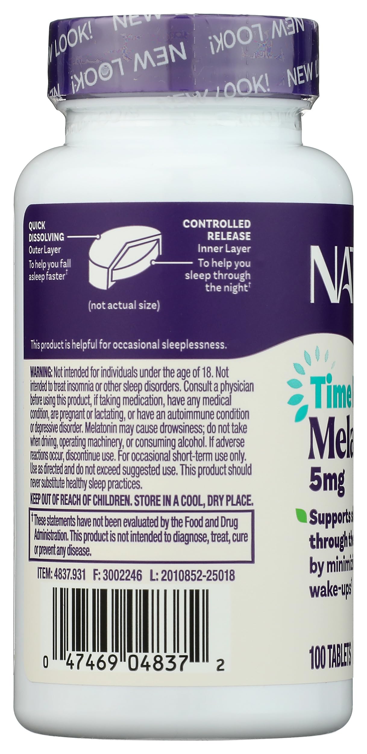 Natrol Melatonin 5mg Time Release Tablet, 100 Count