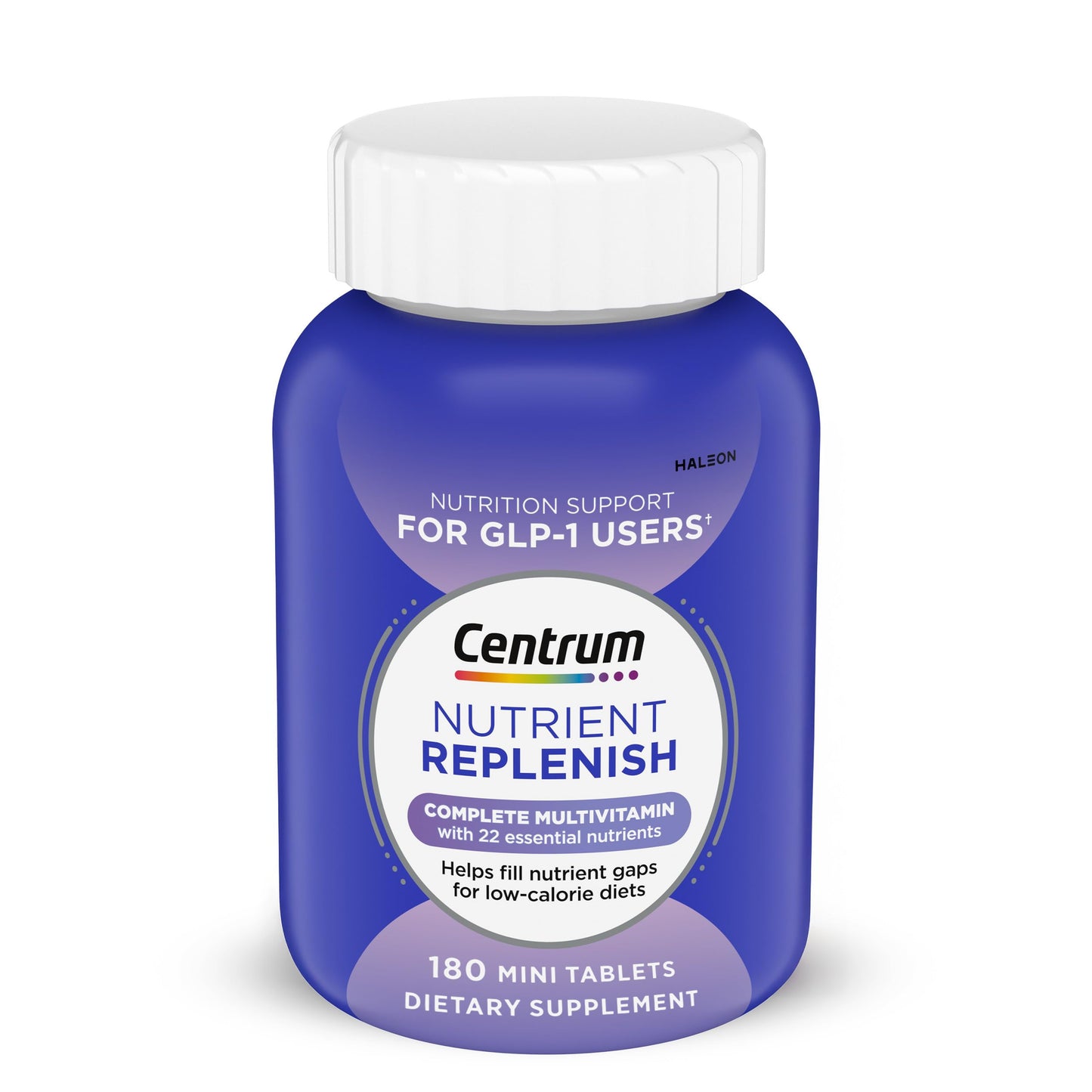 Centrum Nutrient Replenish GLP-1 Nutrition Support Multivitamin for Whole Body Health and Appearance Tablet, 180 Tablets