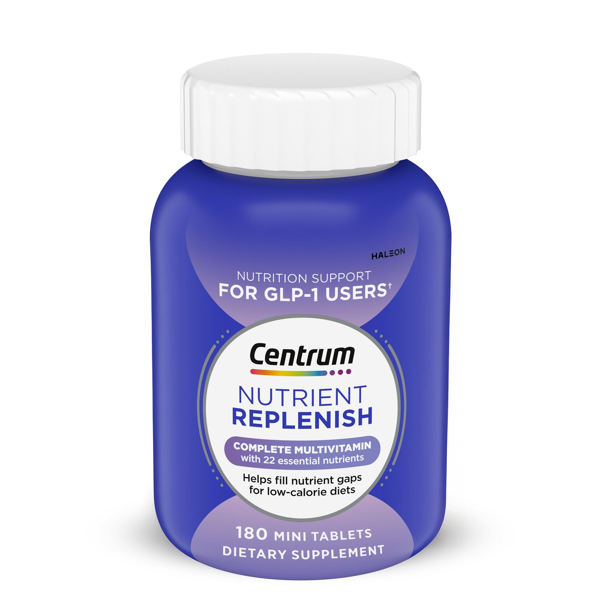 Centrum Nutrient Replenish GLP-1 Nutrition Support Multivitamin for Whole Body Health and Appearance Tablet, 180 Tablets