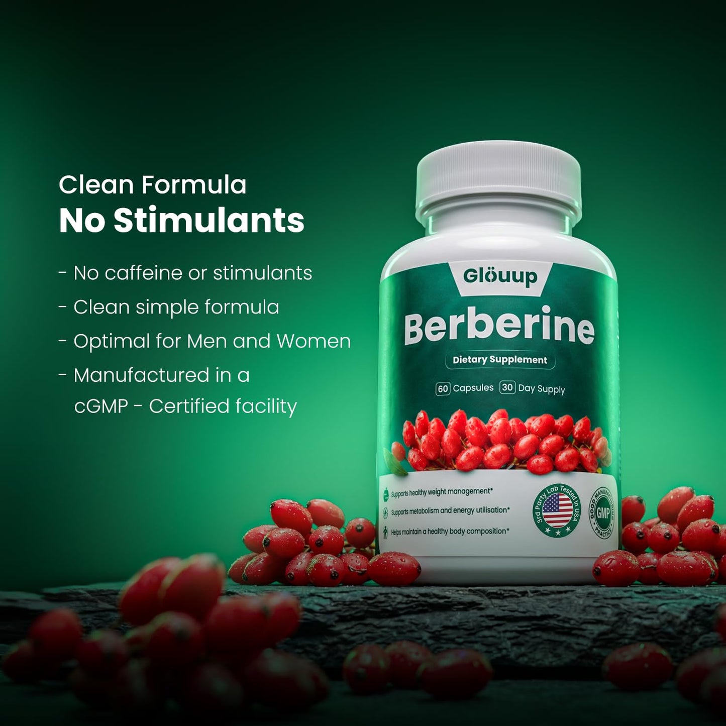 Glö Uup Berberine Supplement Capsule 60 Capsules