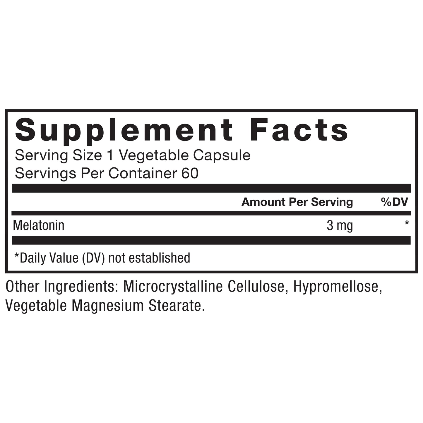 Force Factor Melatonin 3mg Capsules, 60 Count