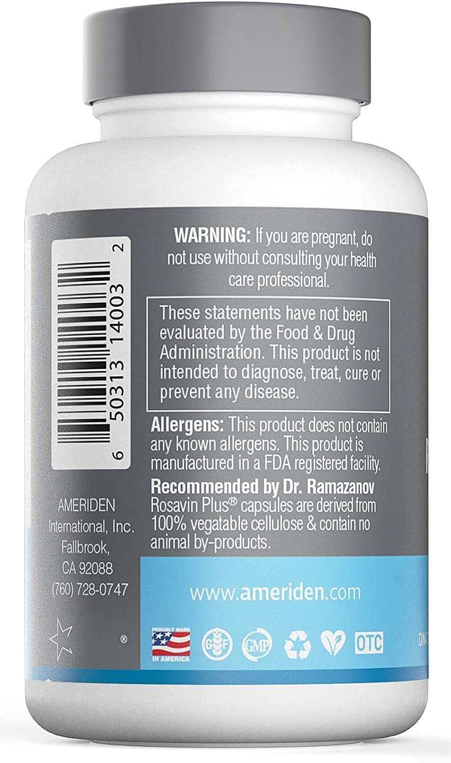 Ameriden International, Inc. Rosavin Plus 180 Capsules