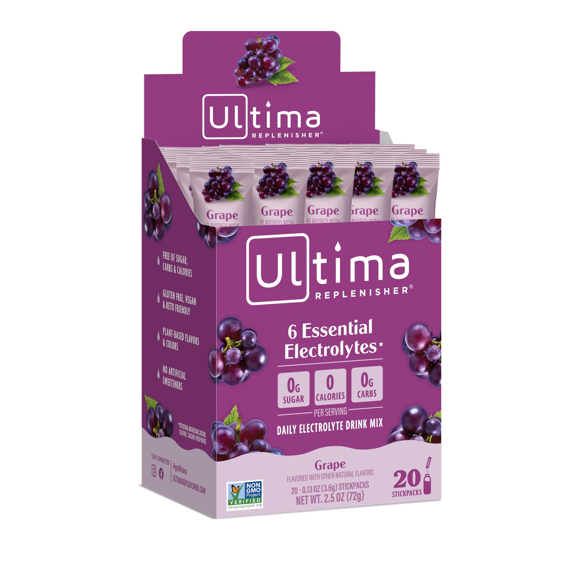 Ultima Replenisher Hydrating Electrolyte Powder Grape 2.5 Ounce