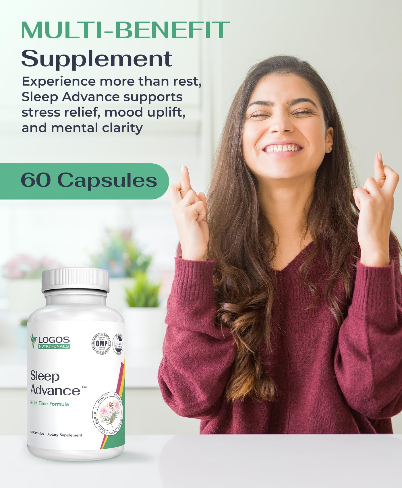 Logos Nutritionals Sleep Advance Restful Sleep Formula 60 Capsules