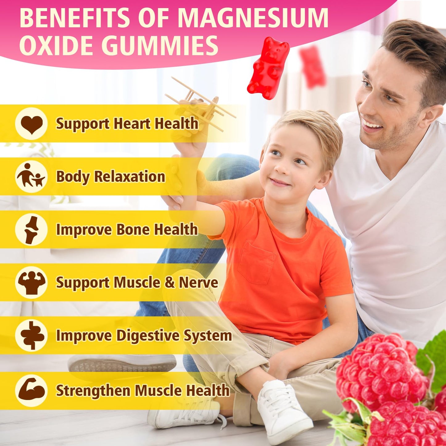 GrnLife Magnesium Oxide Gummies 400mg, 60 Count
