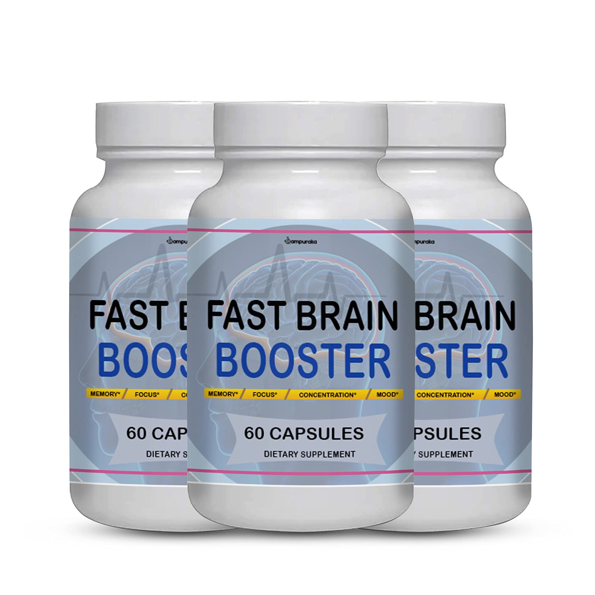 Sampuraka Fast Brain Booster New Advanced Formula Capsule 180 Capsules