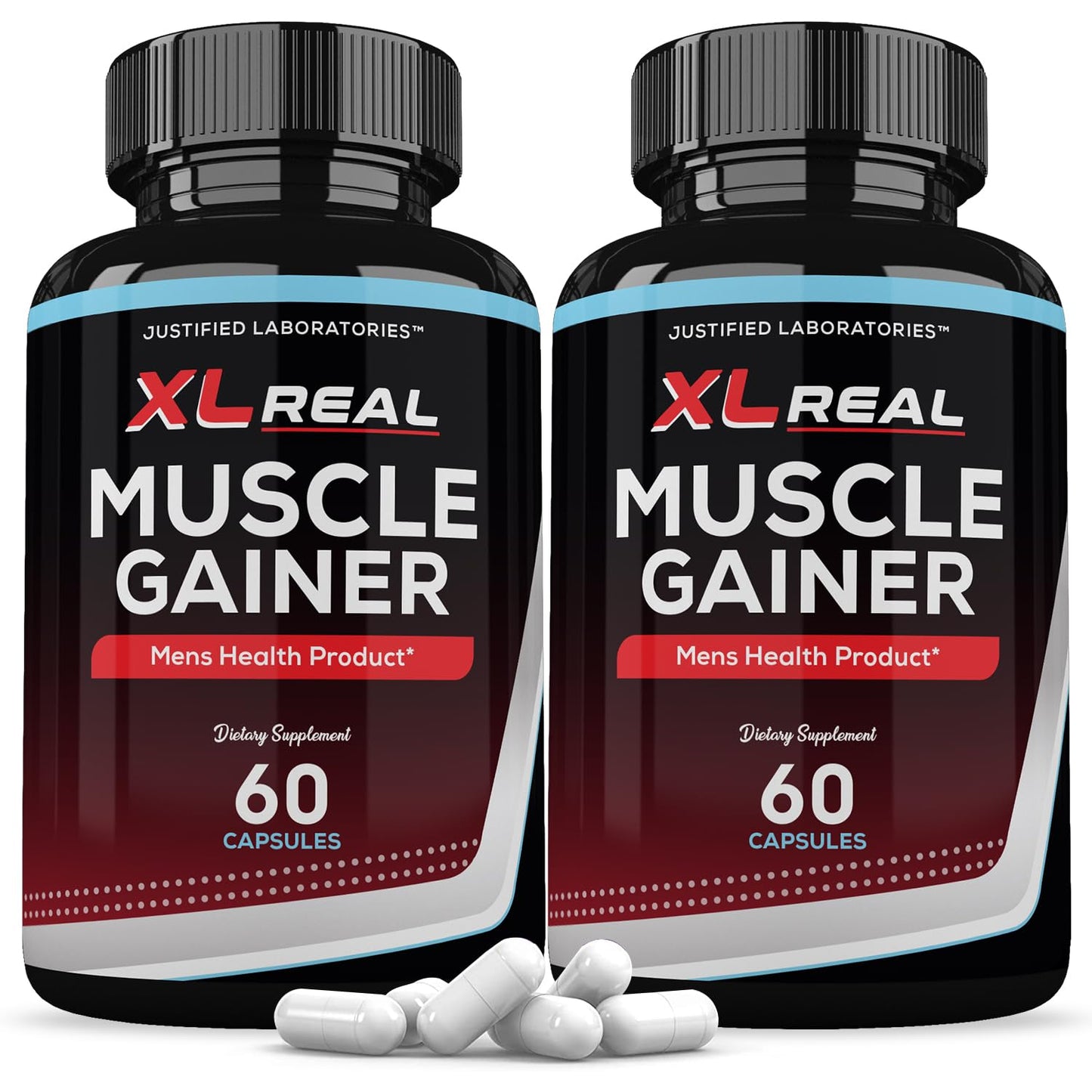 Justified Laboratories XL Real Muscle Gainer Advanced Men's Heath Formula 60 Capsules