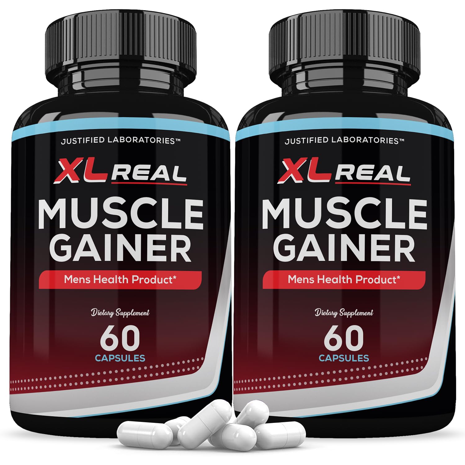 Justified Laboratories XL Real Muscle Gainer Advanced Men's Heath Formula 60 Capsules