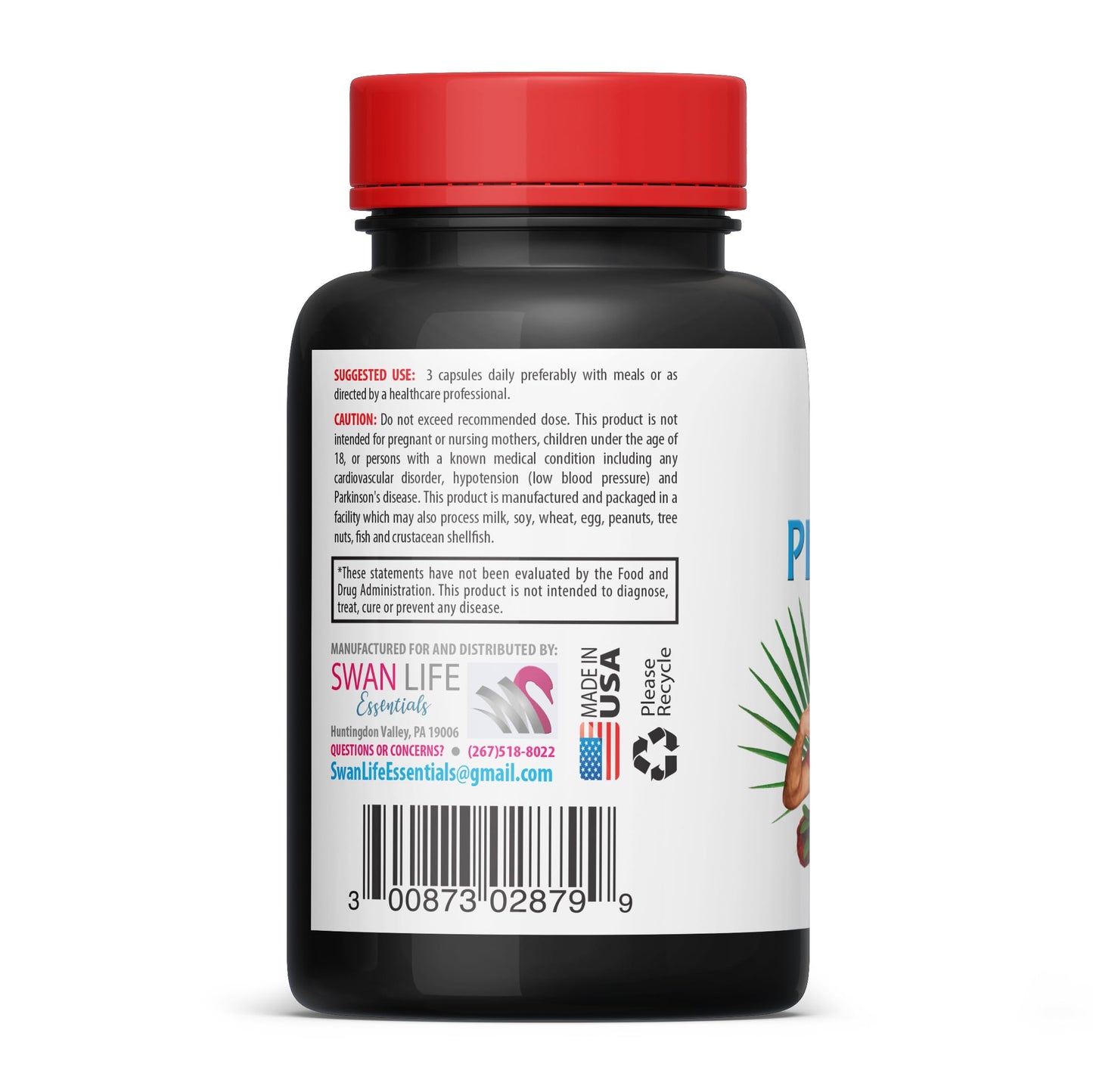 SWAN LIFE ESSENTIALS Graviola Leaf Extract Capsules 60 Count