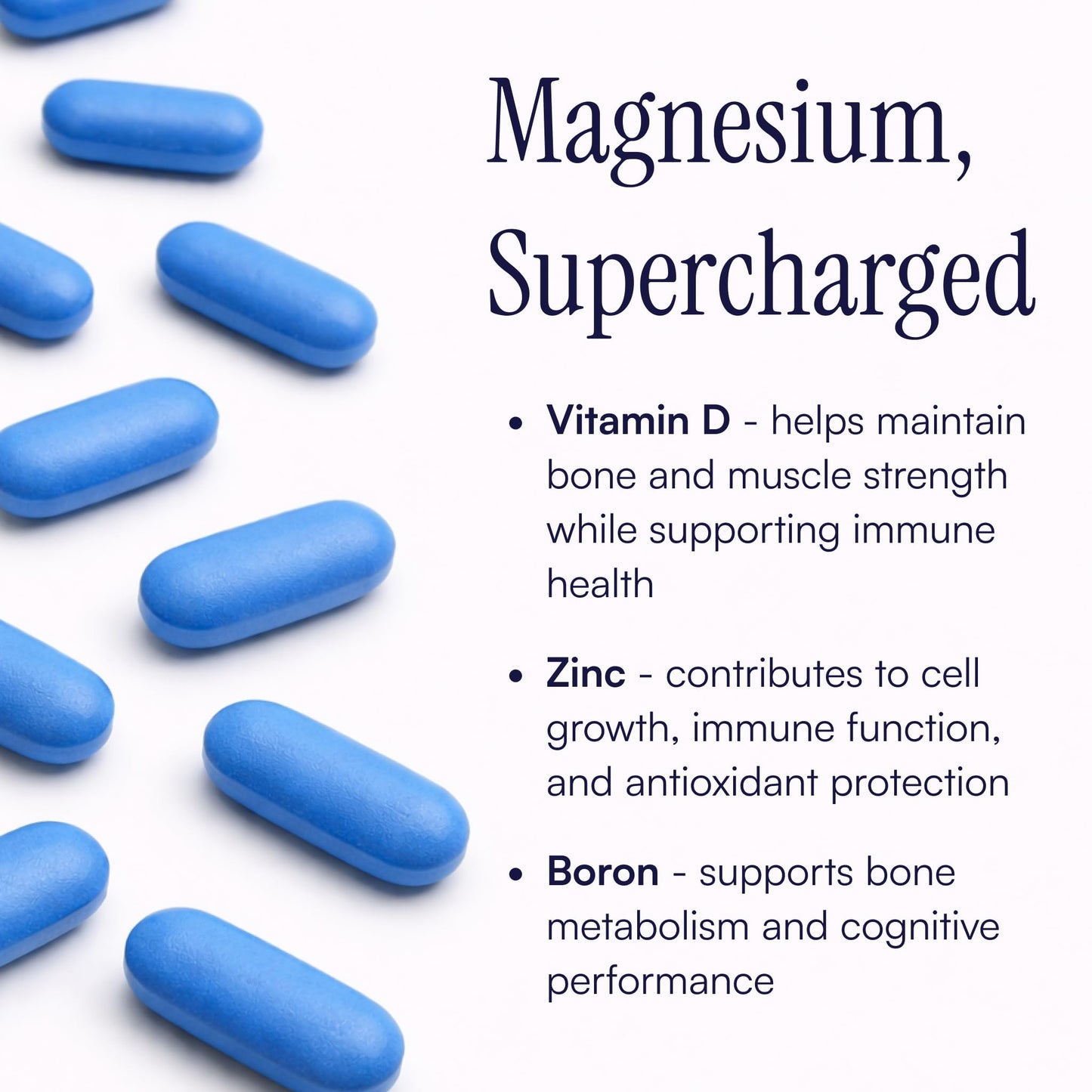 Purity Products MagBlue Chelated Magnesium Glycinate 350mg Tablets 90 Count