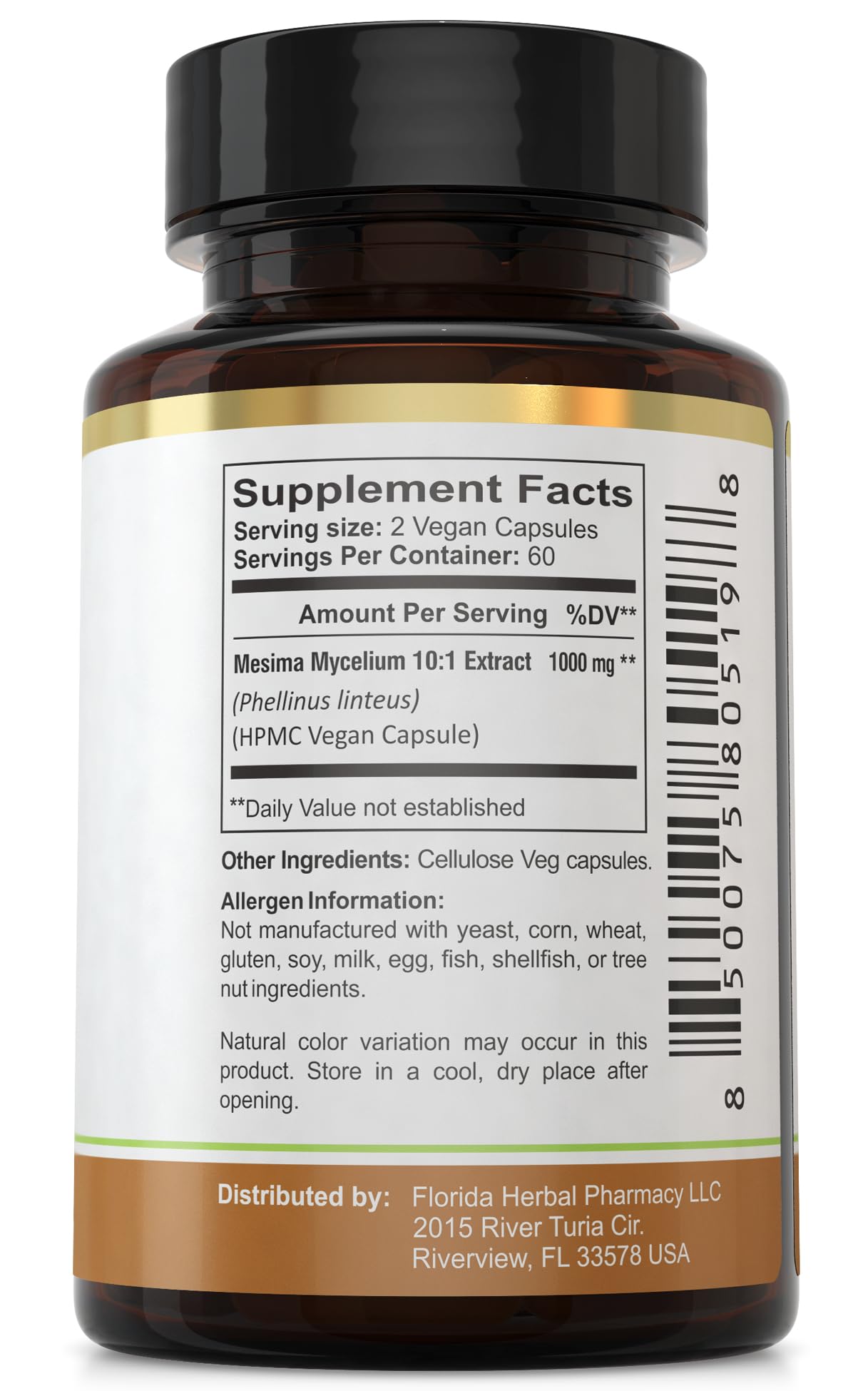 Florida Herbal Pharmacy Mesima Extract Supplement 120 Capsules