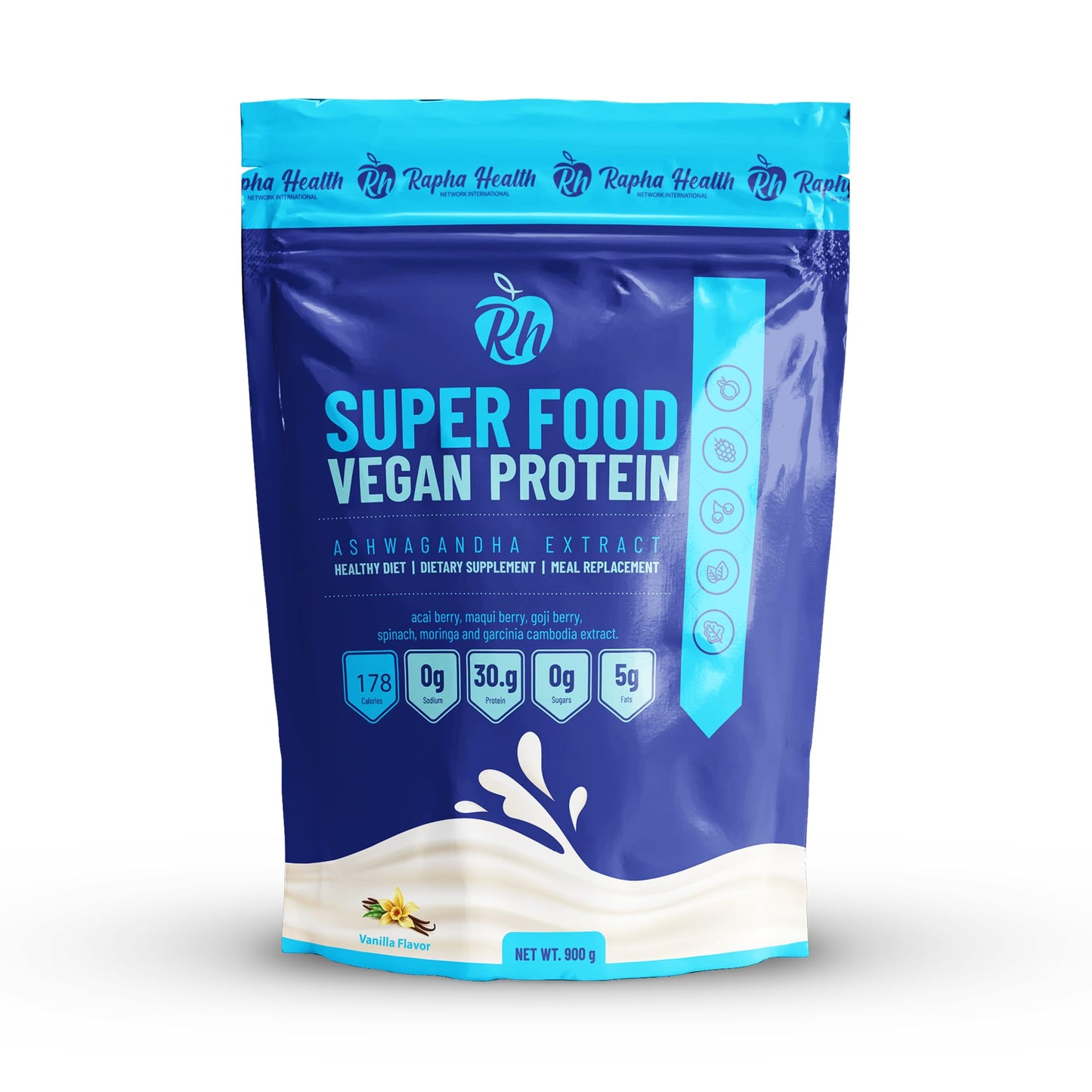RAPHA HEALTH Superfood Vegan Protein Powder, 31.7466 Servings