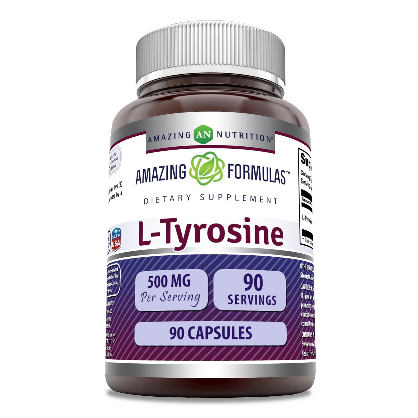 Amazing Nutrition L-Tyrosine 500 mg Capsule, 1 Count