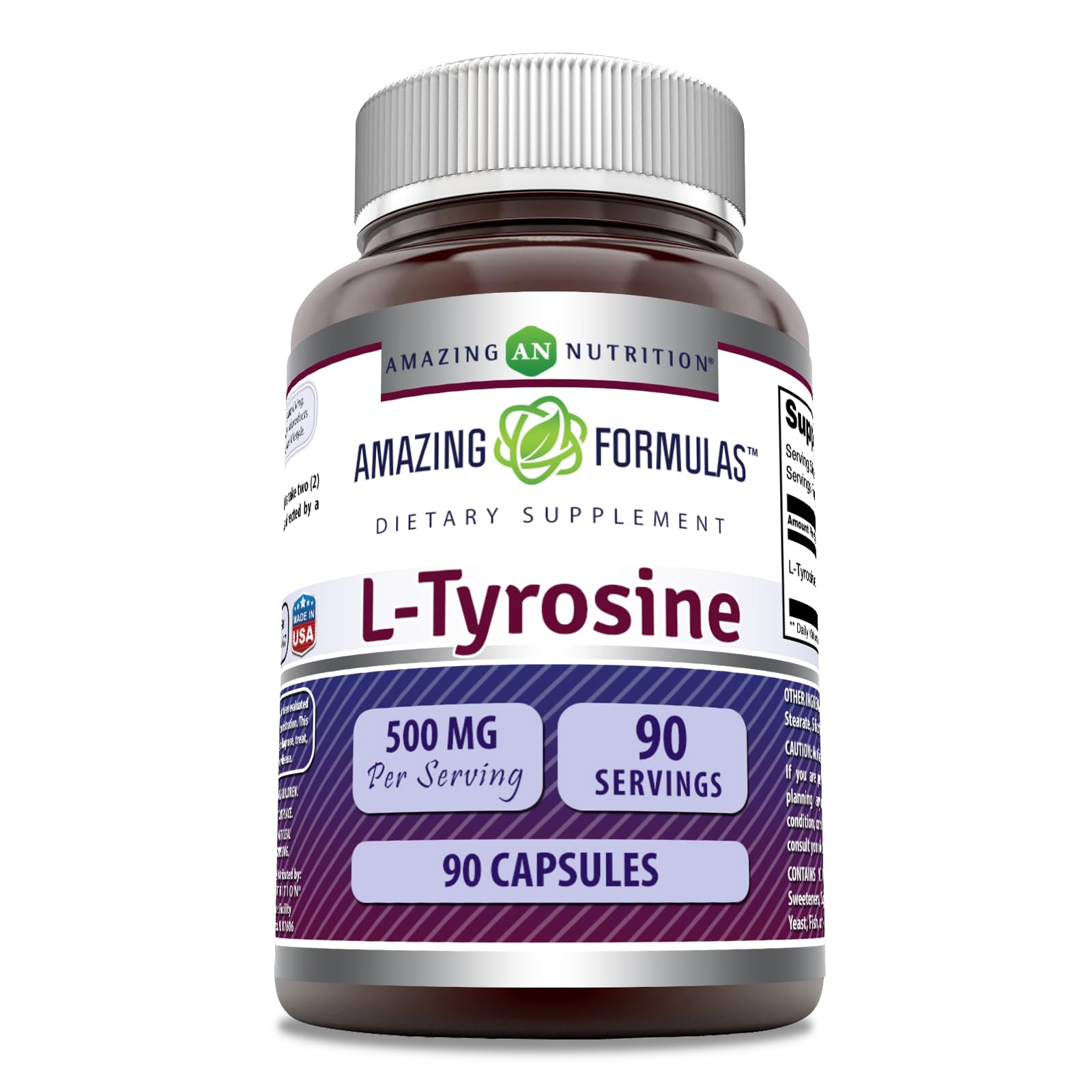 Amazing Nutrition L-Tyrosine 500 mg Capsule, 1 Count