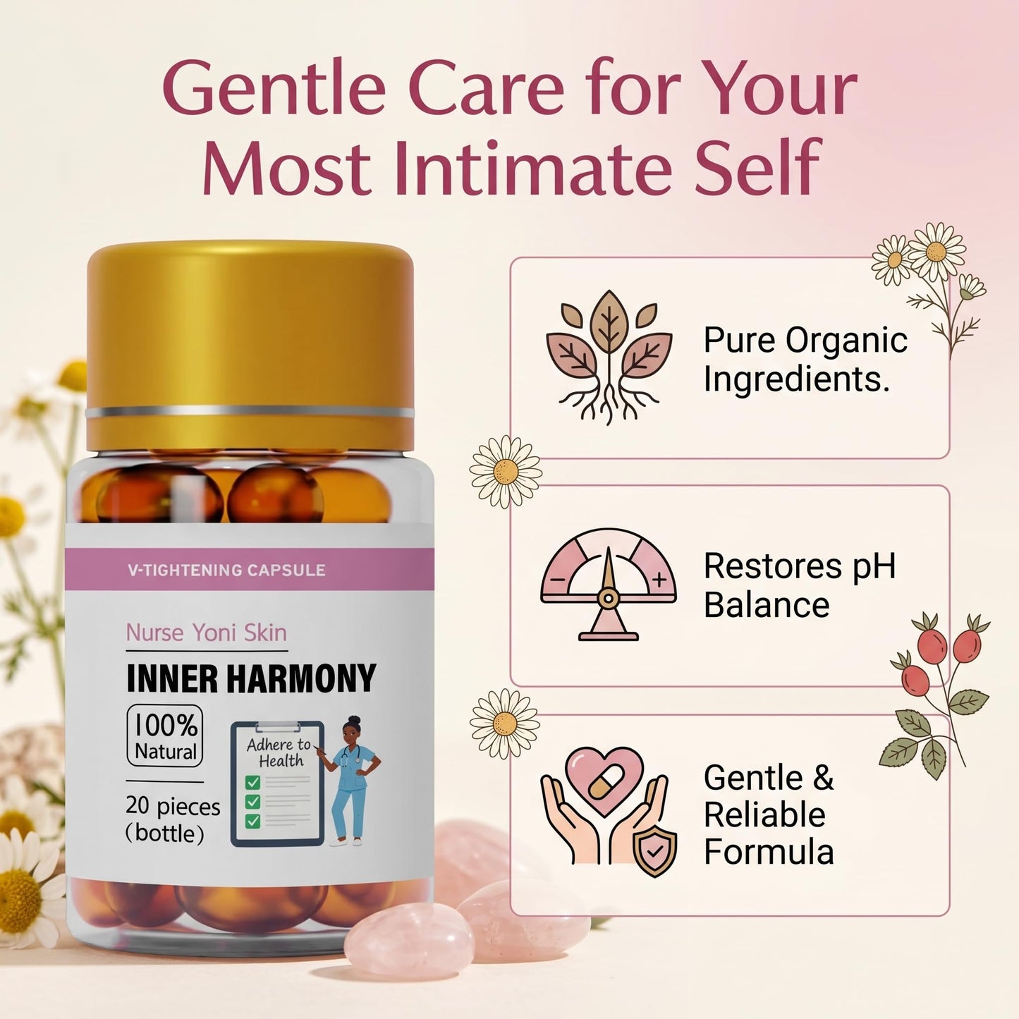 Nurse Yoni Skin Inner Harmony for Women Capsule, 1 Count