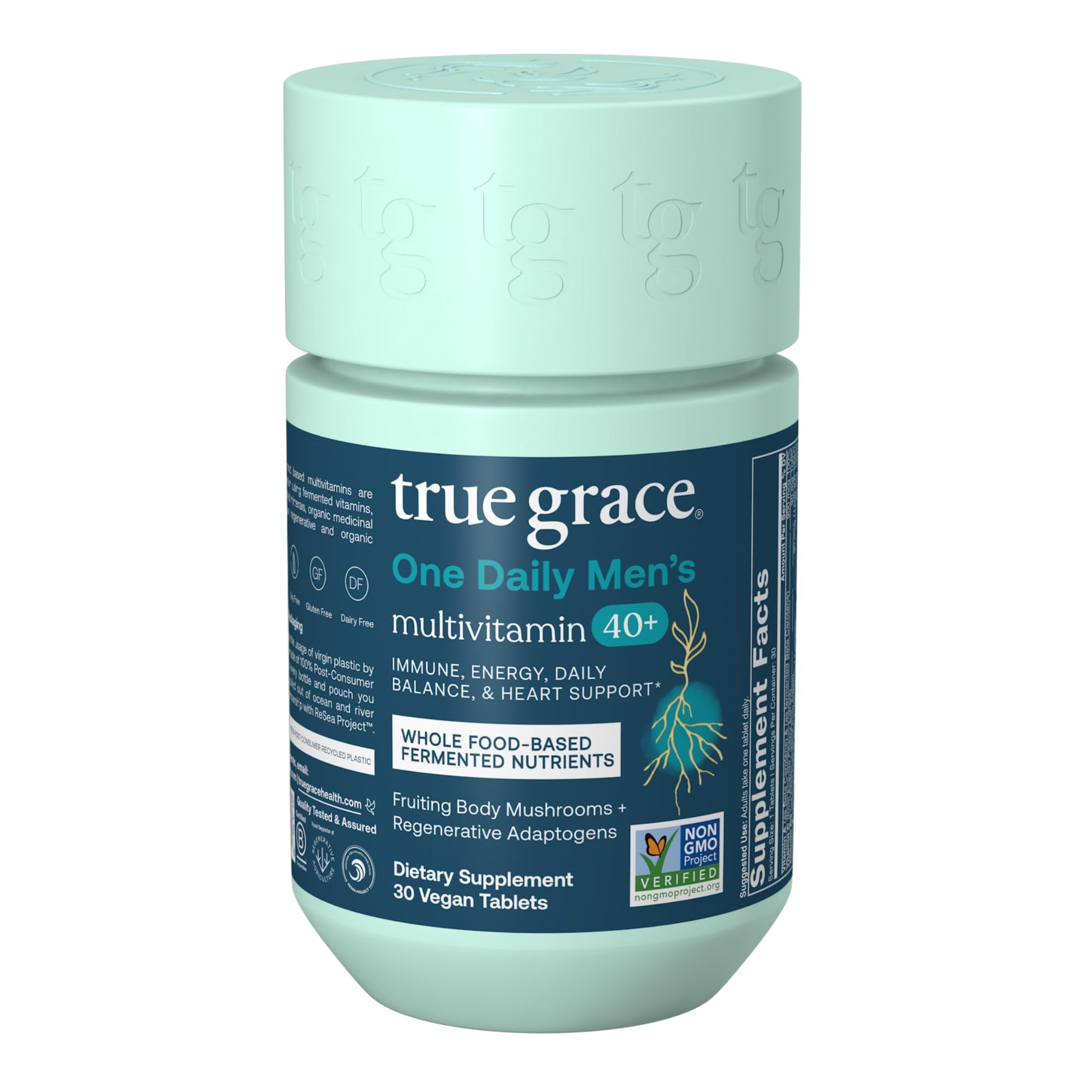 True Grace Men's 40+ One Daily Multivitamin Tablet, 30 Tablets