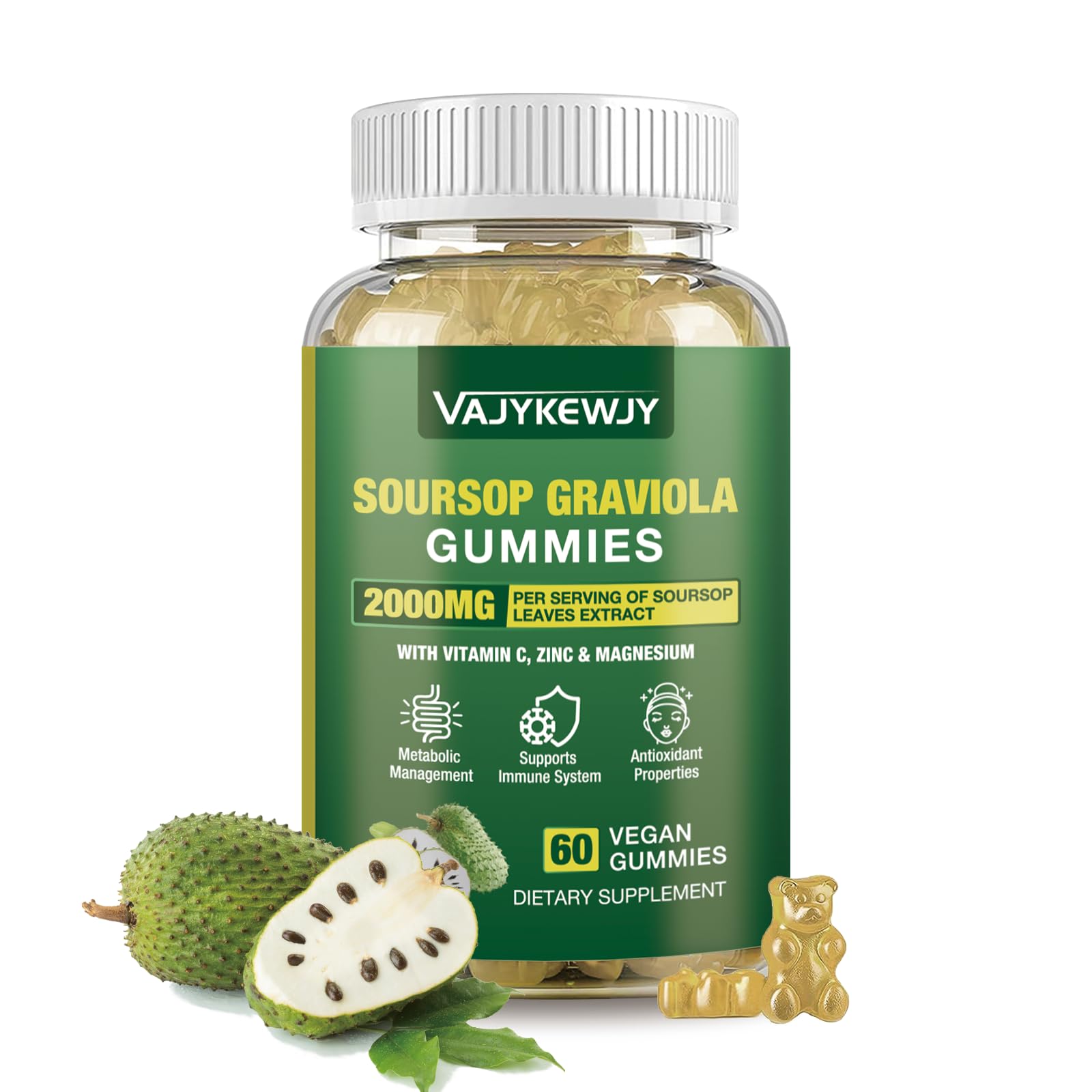 VAJYKEWJY Soursop Graviola Gummies 2