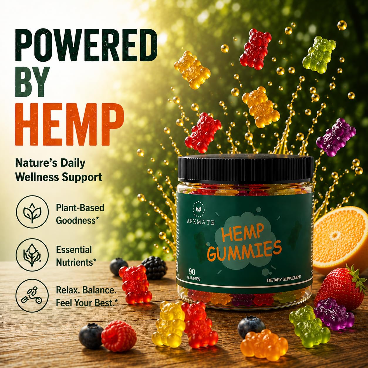 AFXMATE Hemp Gummies 90 Gummies