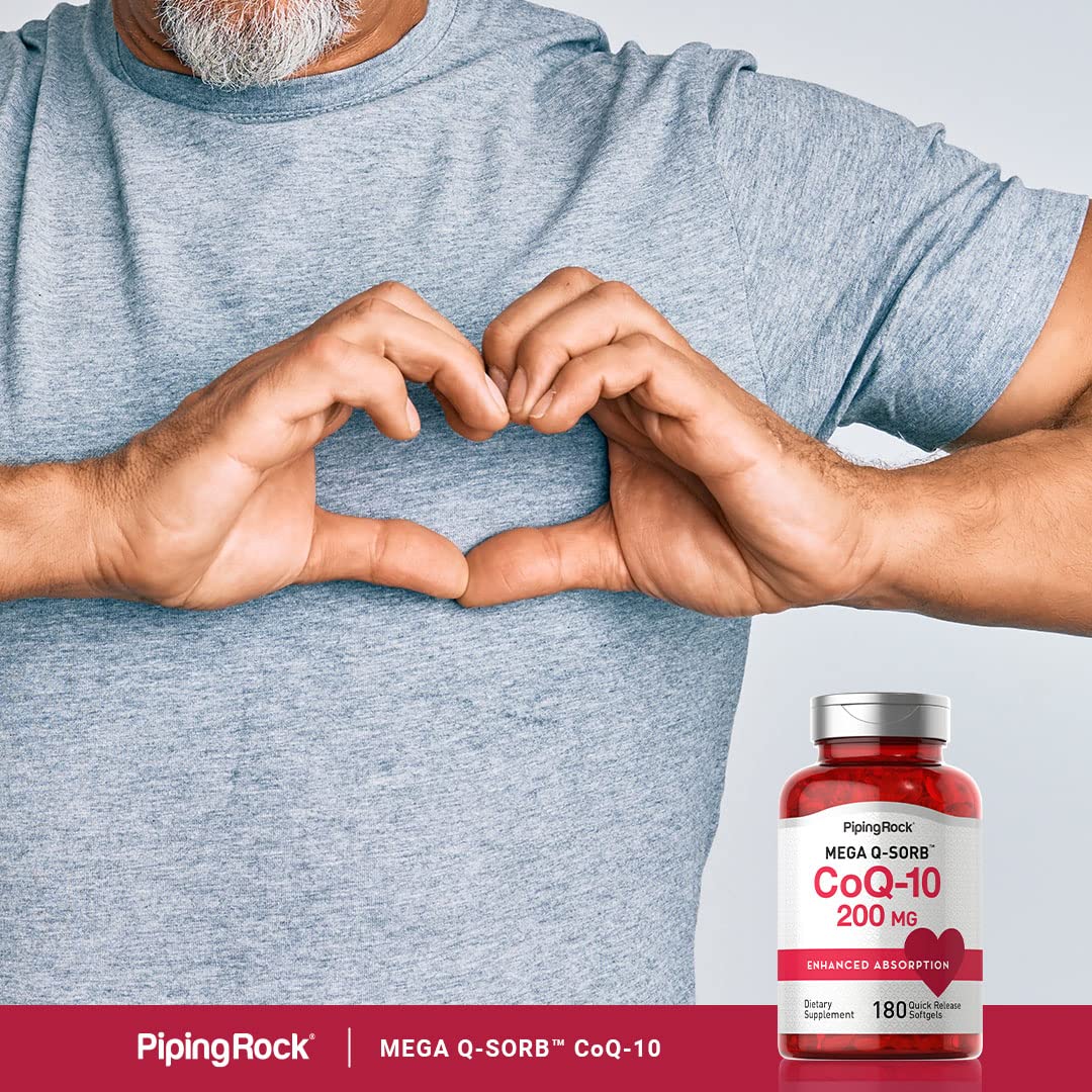 Piping Rock CoQ10 200mg Softgels 180 Count